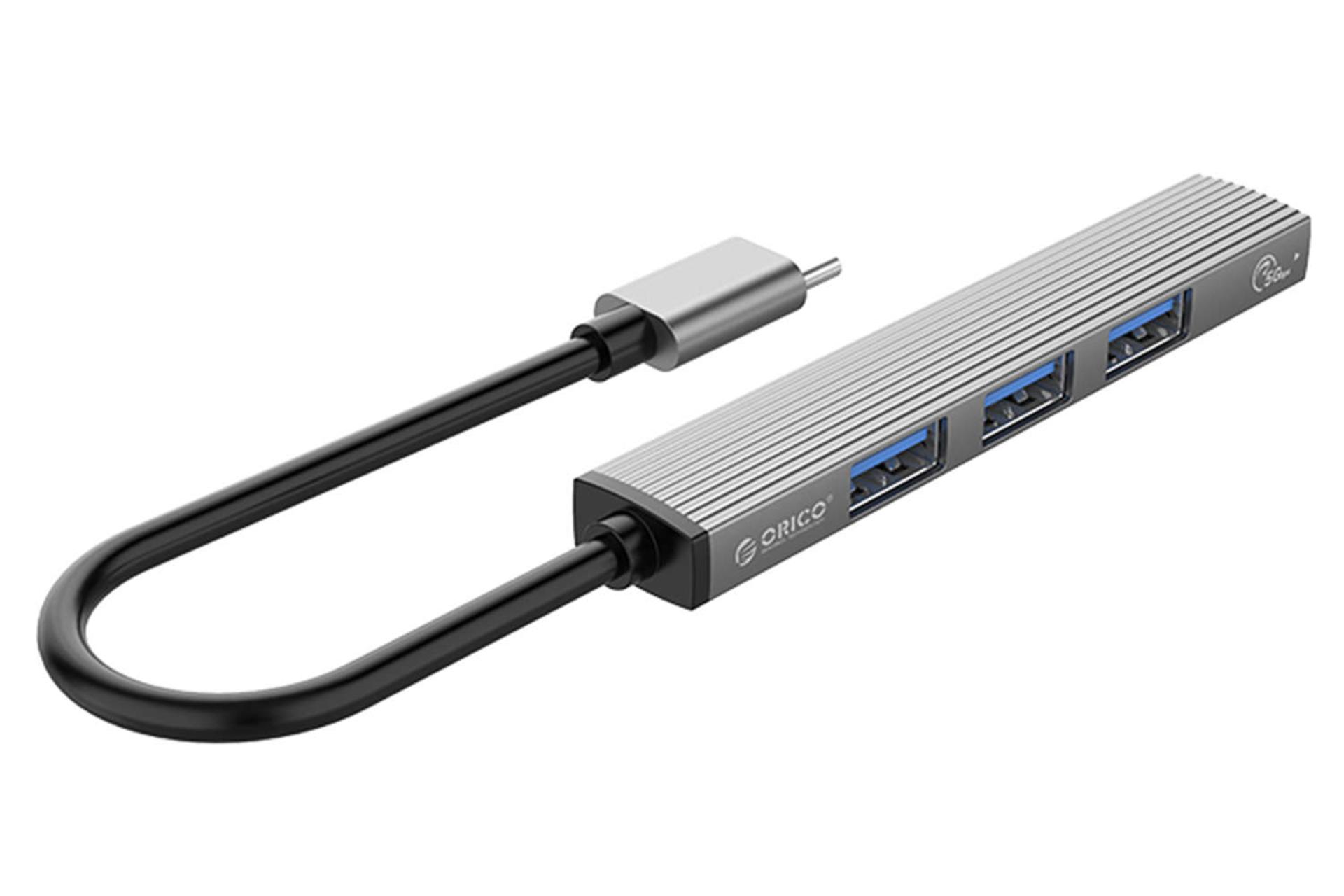 بدنه آلومینیومی هاب USB-C اوریکو 4 پورت مدل AH-13