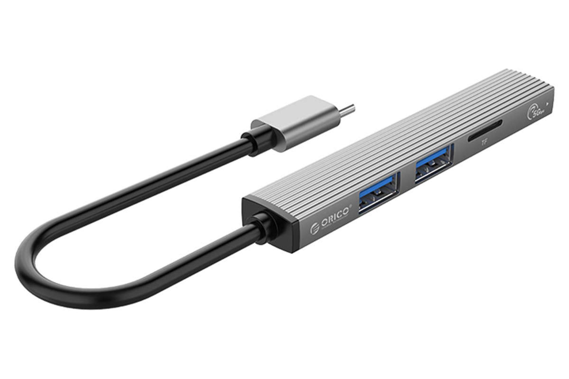 بدنه آلومینیومی هاب USB-C اوریکو 4 پورت مدل AH-12