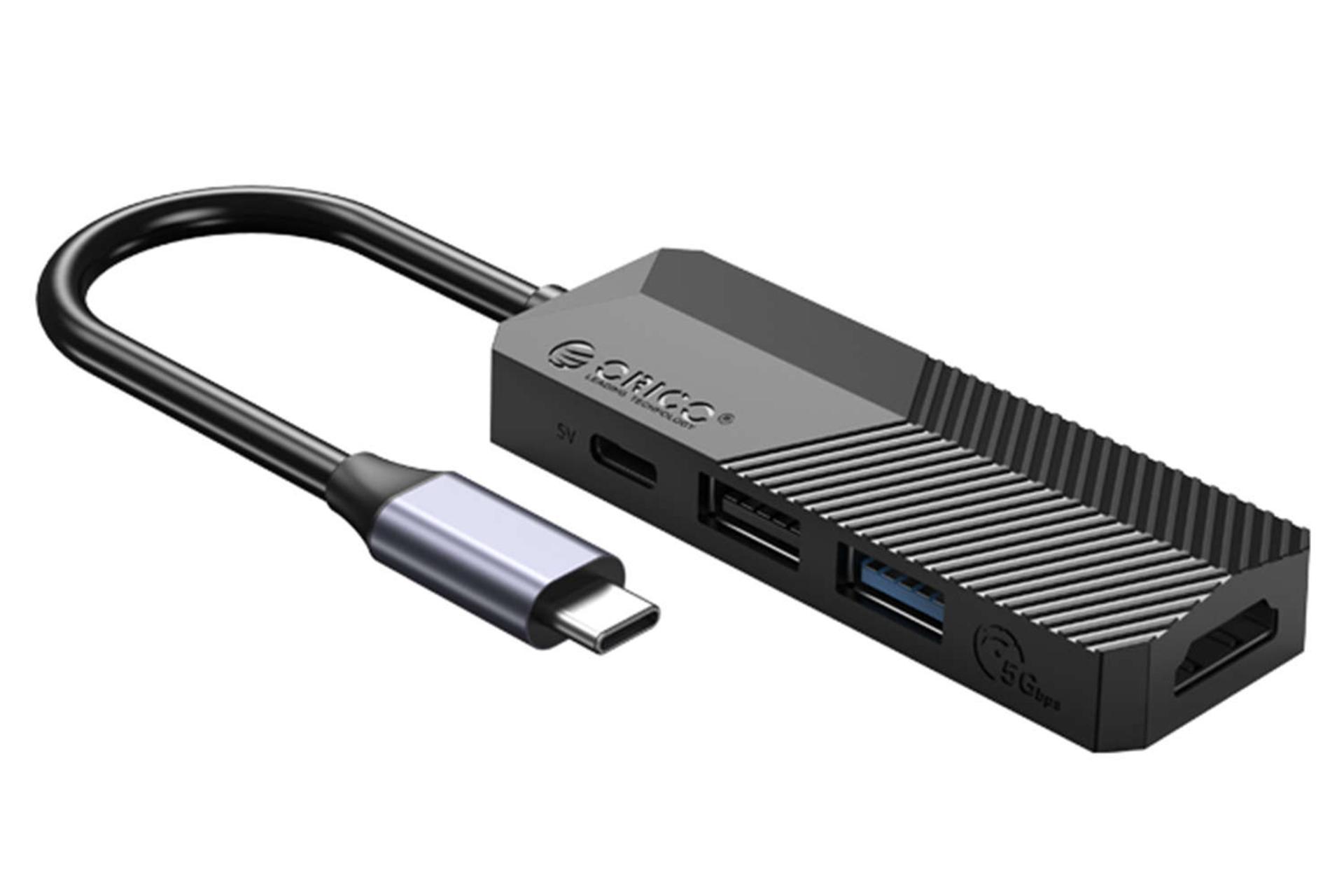 بدنه پلاستیکی هاب USB-C اوریکو 4 پورت مدل MDK-4P