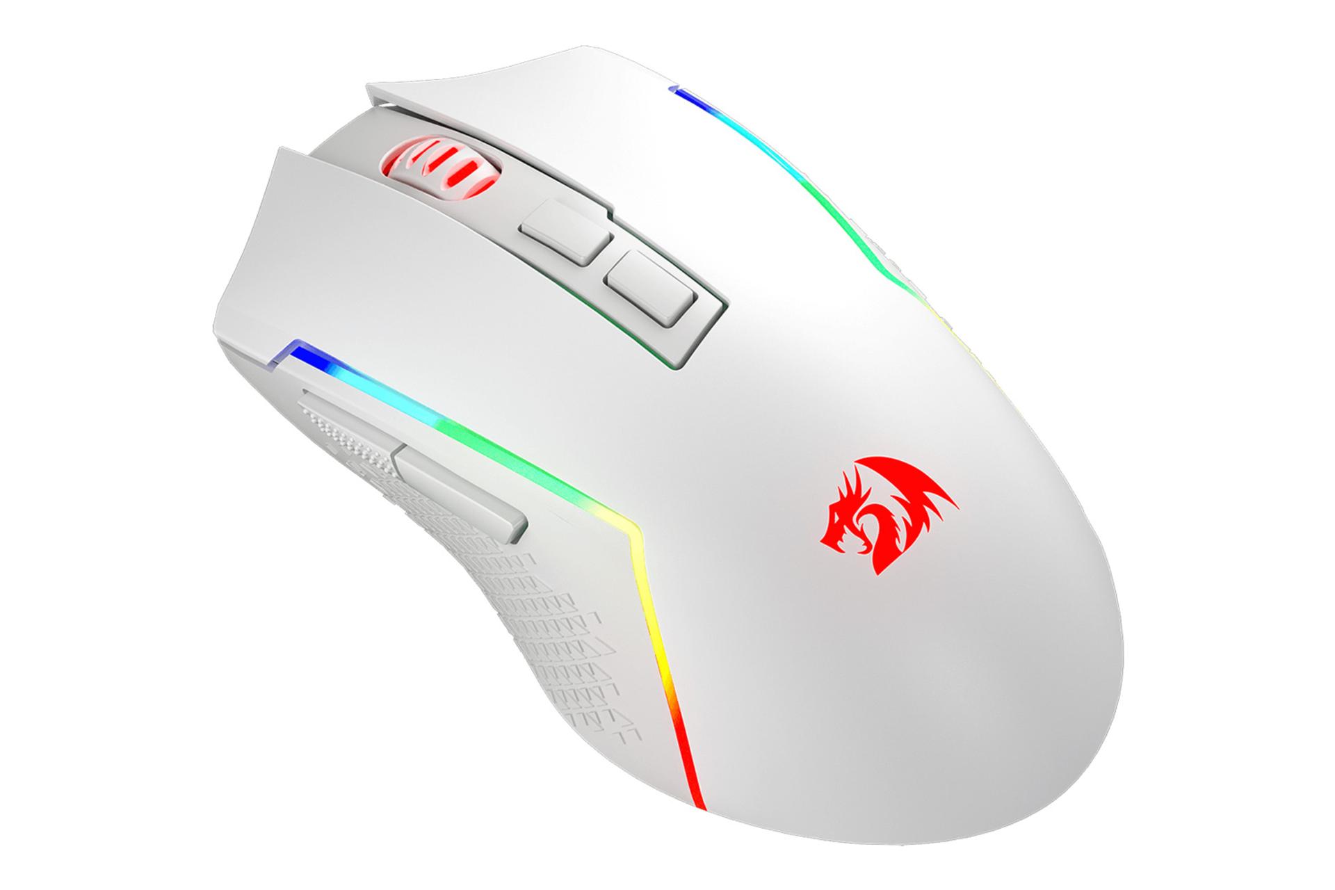 نمای کناری رنگ سفید ماوس ردراگون Redragon TRIDENT M693