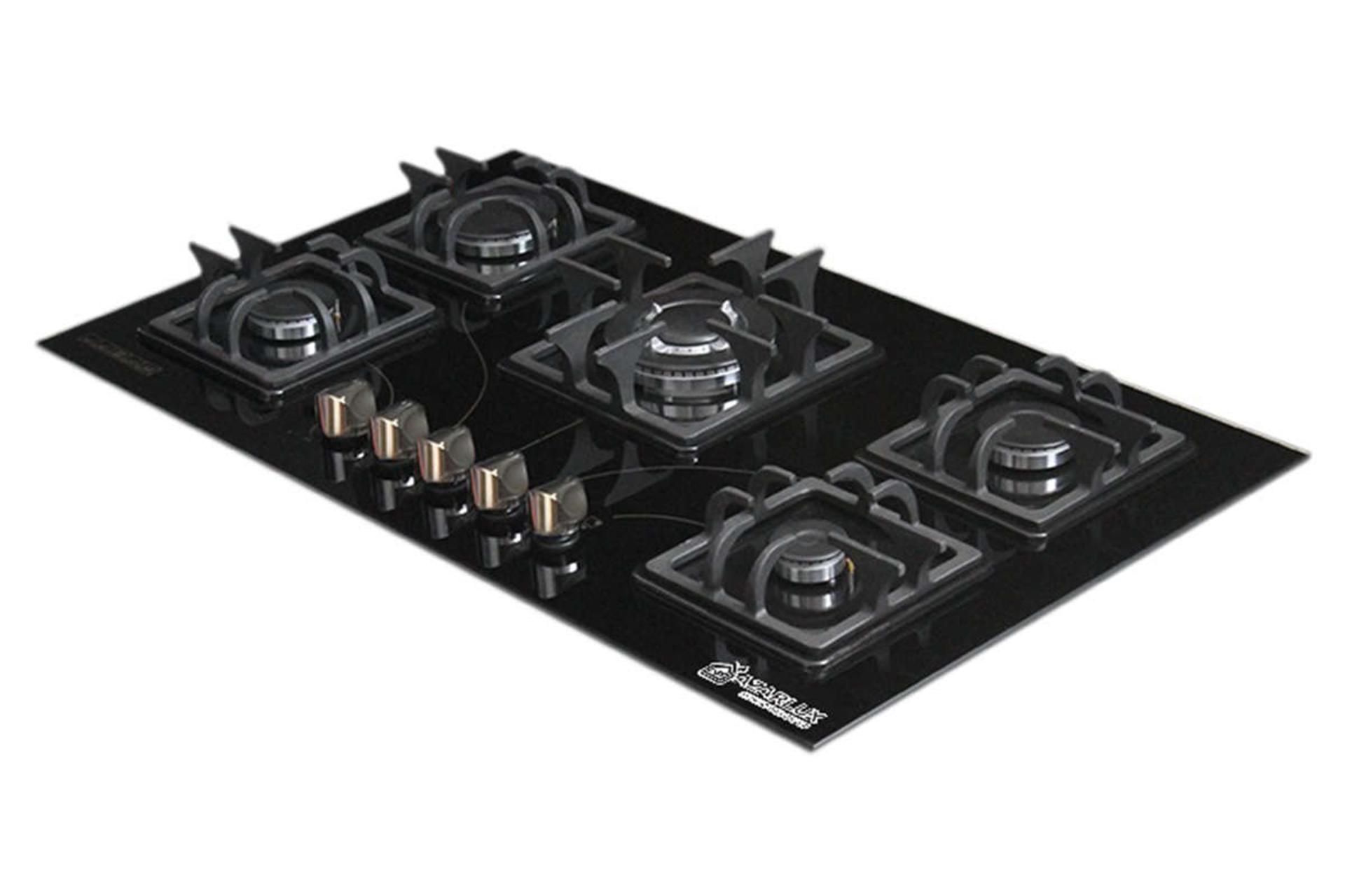 نمای سمت راست اجاق گاز صفحه ای آذرلوکس G05NE-C2B