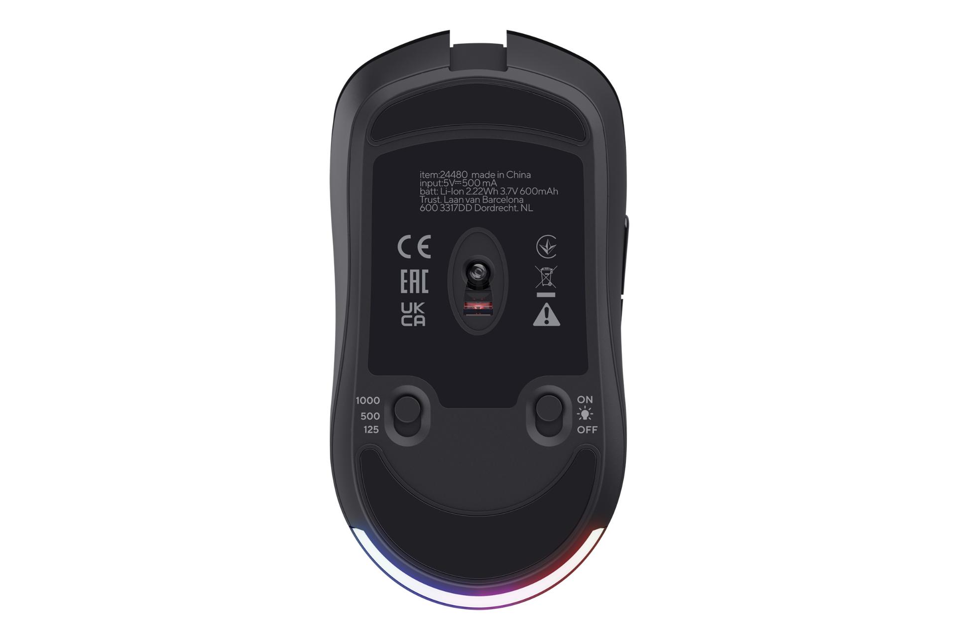 نمای پایین ماوس تراست Trust GXT 980 Redex