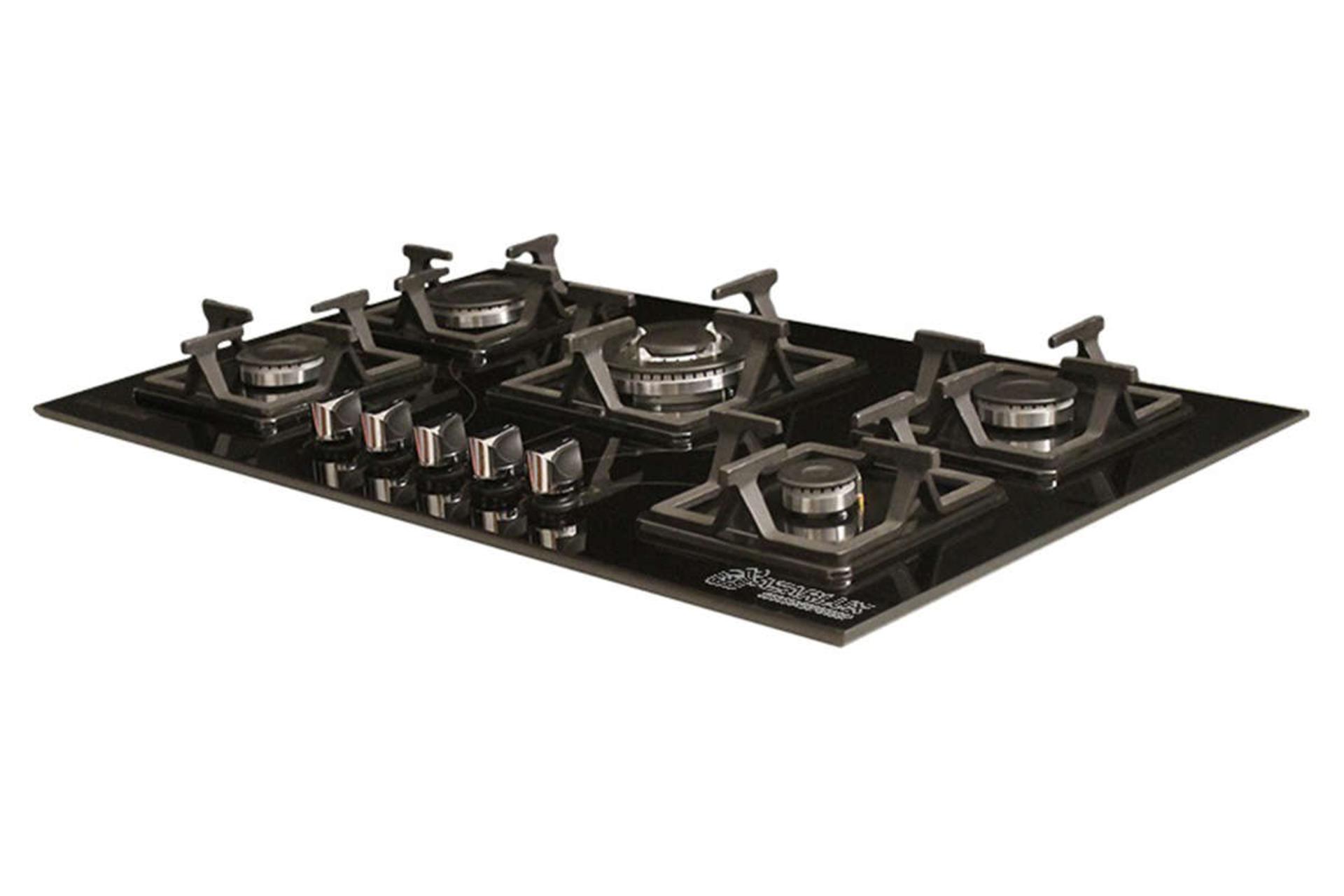 نمای سمت راست اجاق گاز صفحه ای آذرلوکس G05NE-C7B