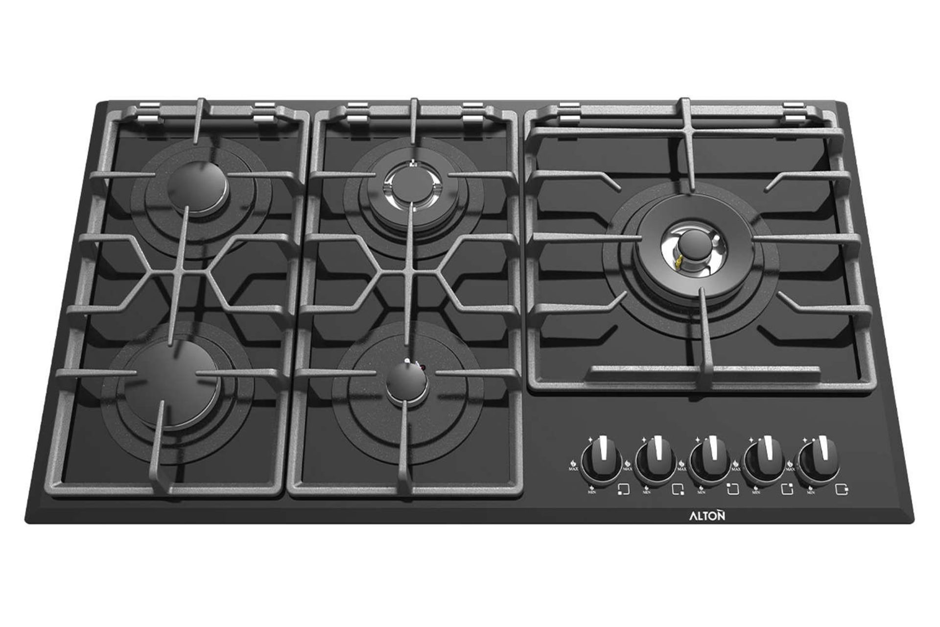 نمای بالای اجاق گاز صفحه ای آلتون G523N