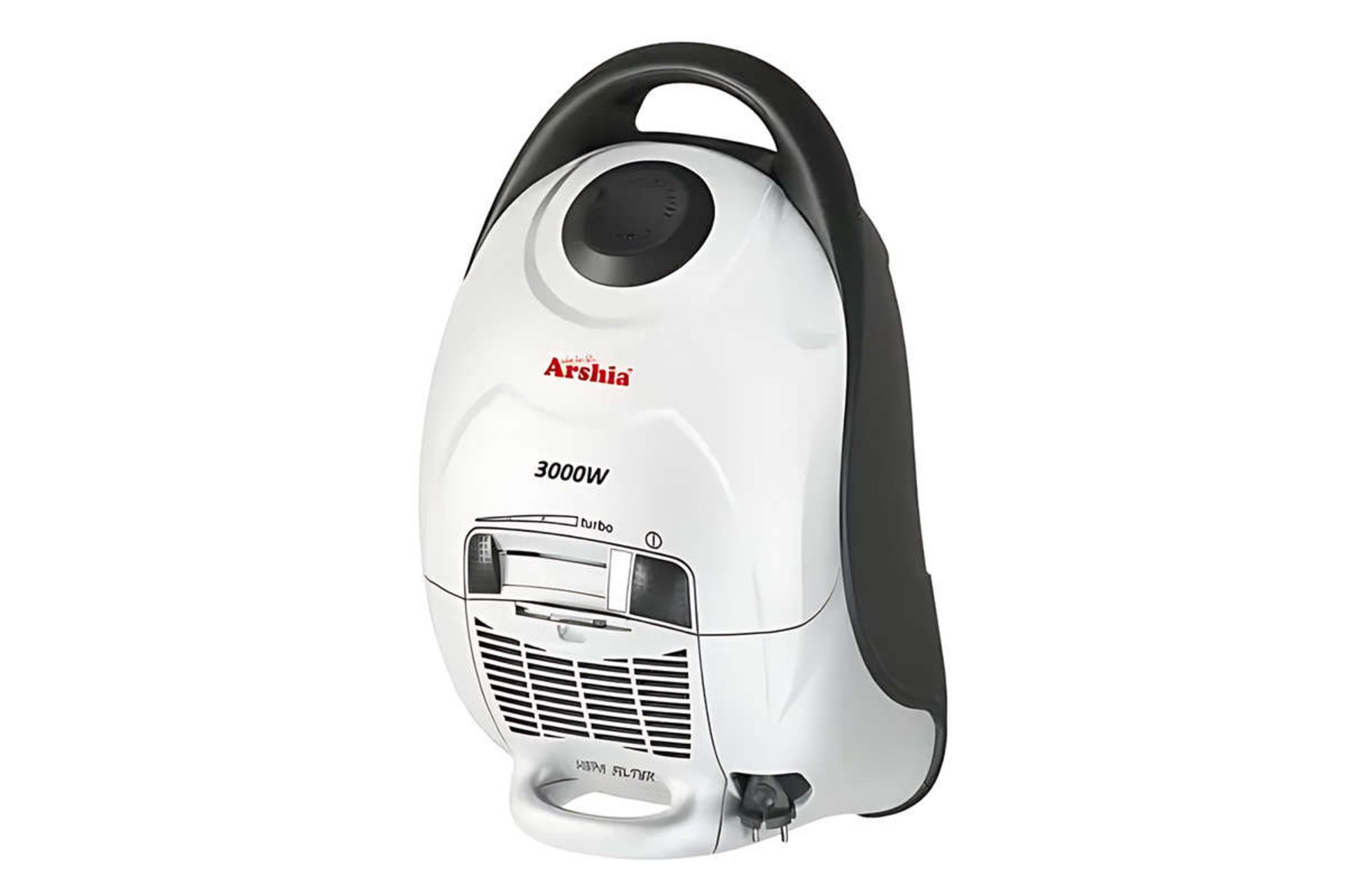 نمای جلوی جاروبرقی ارشیا VC-4300 رنگ سفید