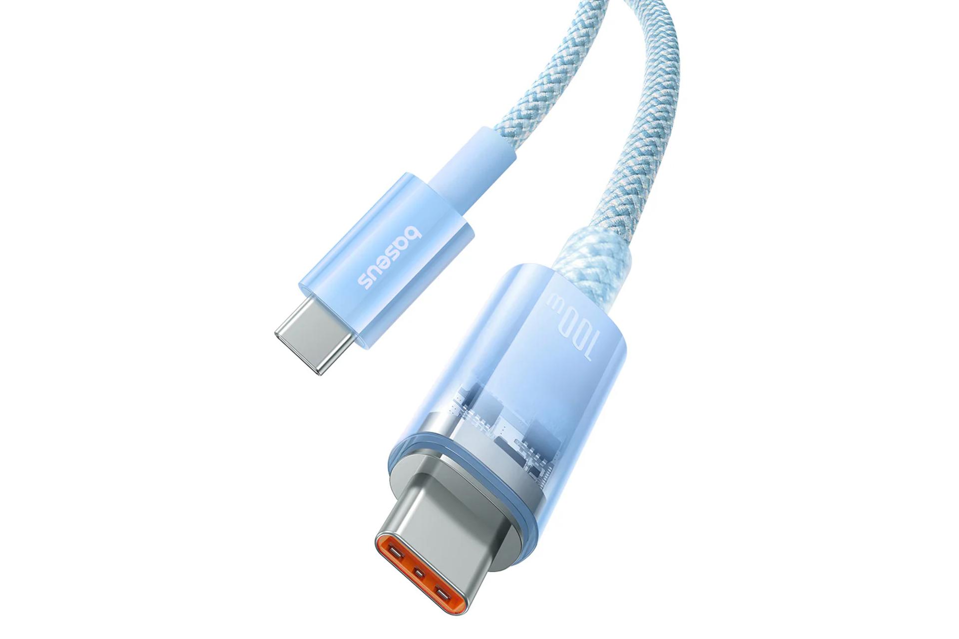 کانکتور و اتصال کابل شارژ USB باسئوس Type-C به Type-C مدل Baseus Explorer Series با طول 1 متر