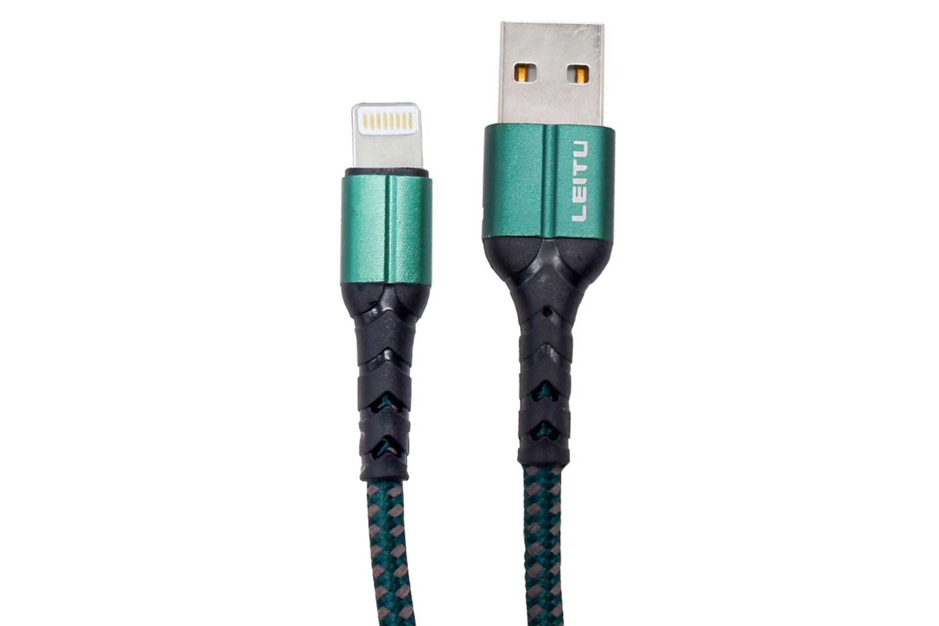 کابل شارژ USB لیتو Type-A به Lightning مدل LD-35 با طول 1 متر رنگ سبز