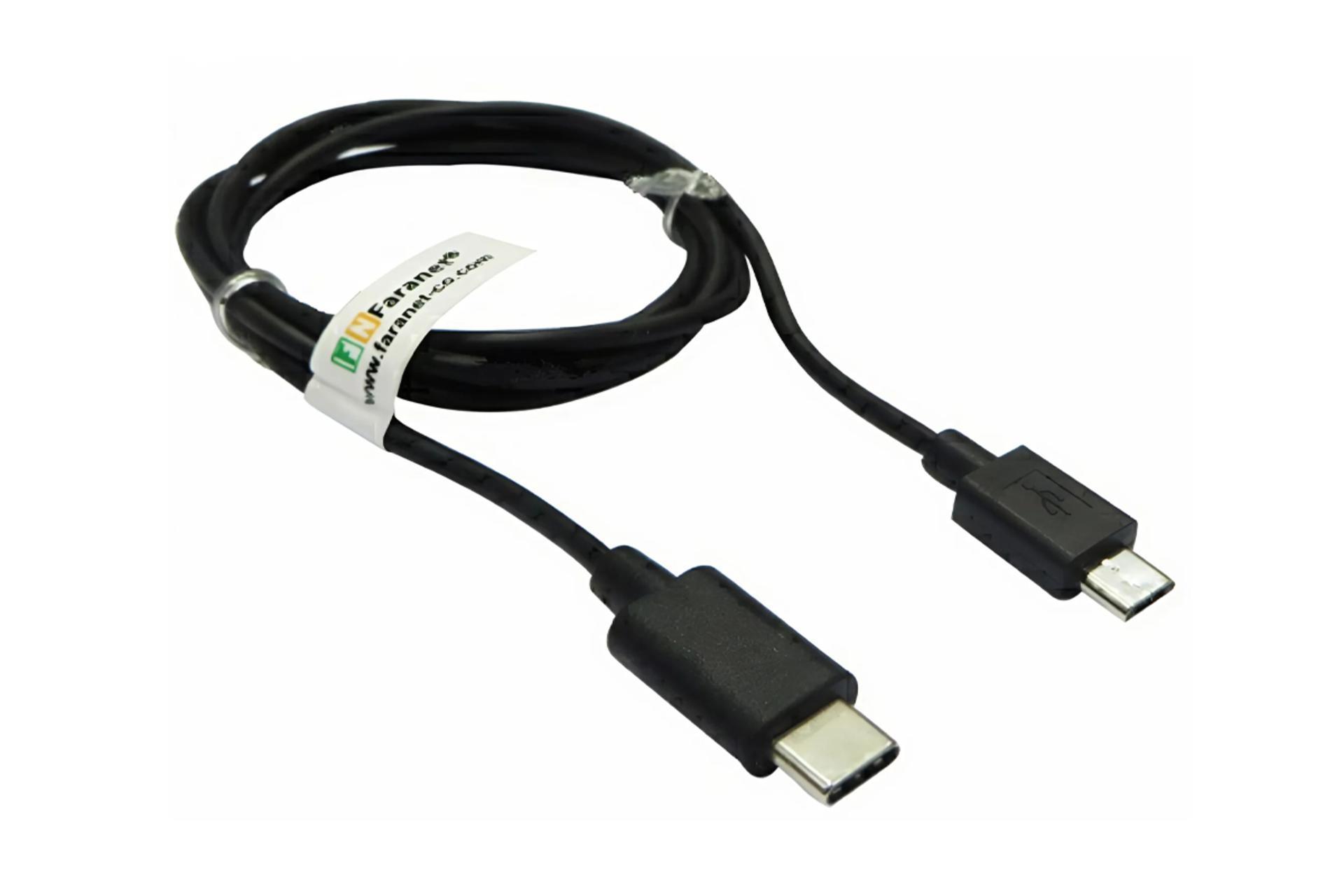 کابل شارژ USB فرانت Type-C به Micro-USB مدل FN-UCCMB10 با طول 1 متر