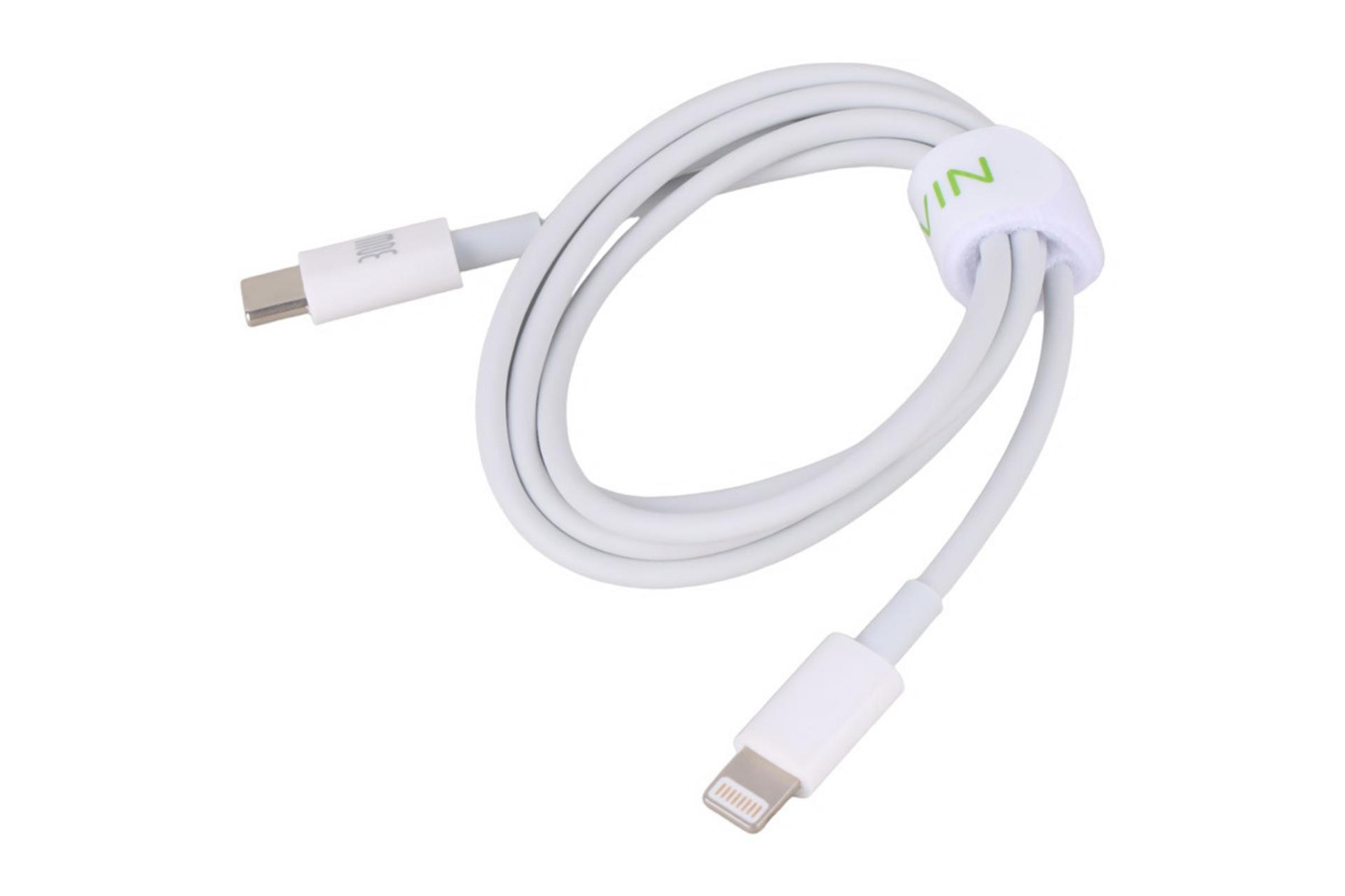 کابل شارژ USB باوین Type-C به Lightning مدل CB274-PD با طول 1 متر رنگ سفید