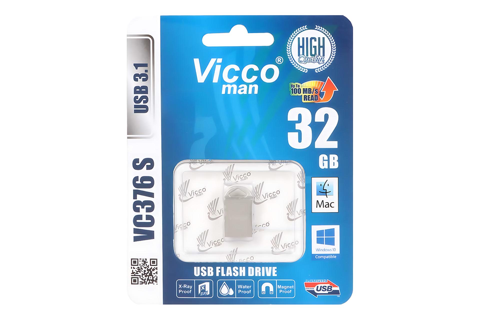 جعبه فلش مموری ویکومن Viccoman VC376 S 32GB USB 3.1