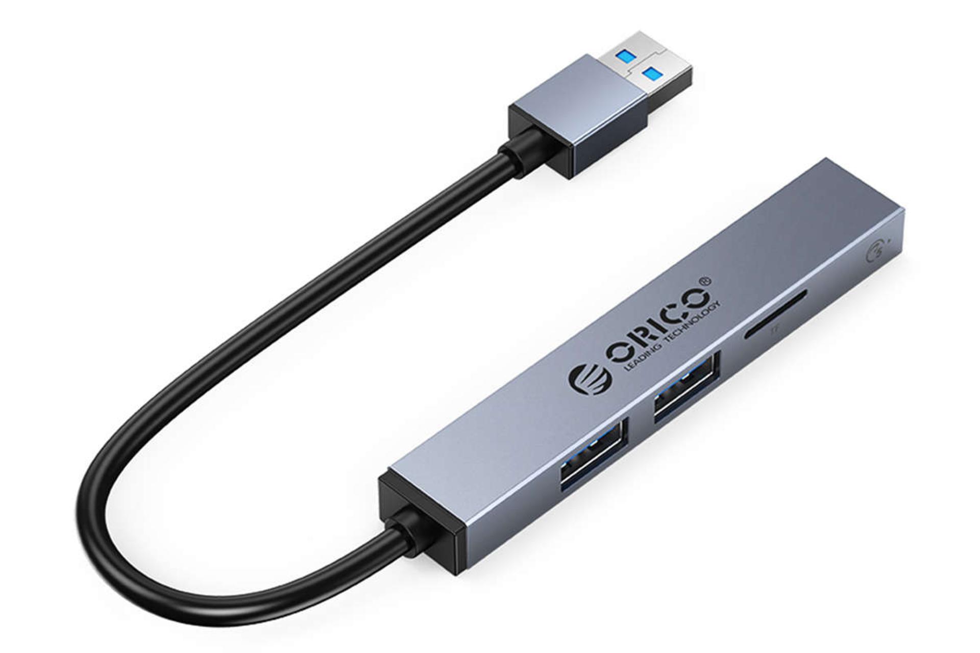 مرجع متخصصين ايران نماي سمت راست هاب USB-A اوريكو 4 پورت مدل AHU1-3TF