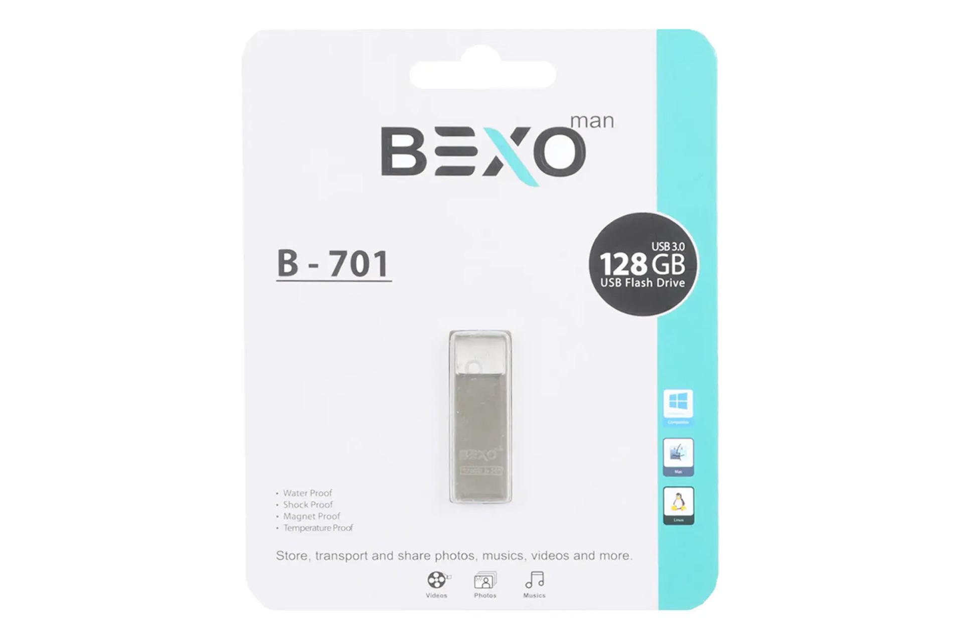 جعبه فلش مموری بکسومن BEXOman B-701 128GB USB 3.0