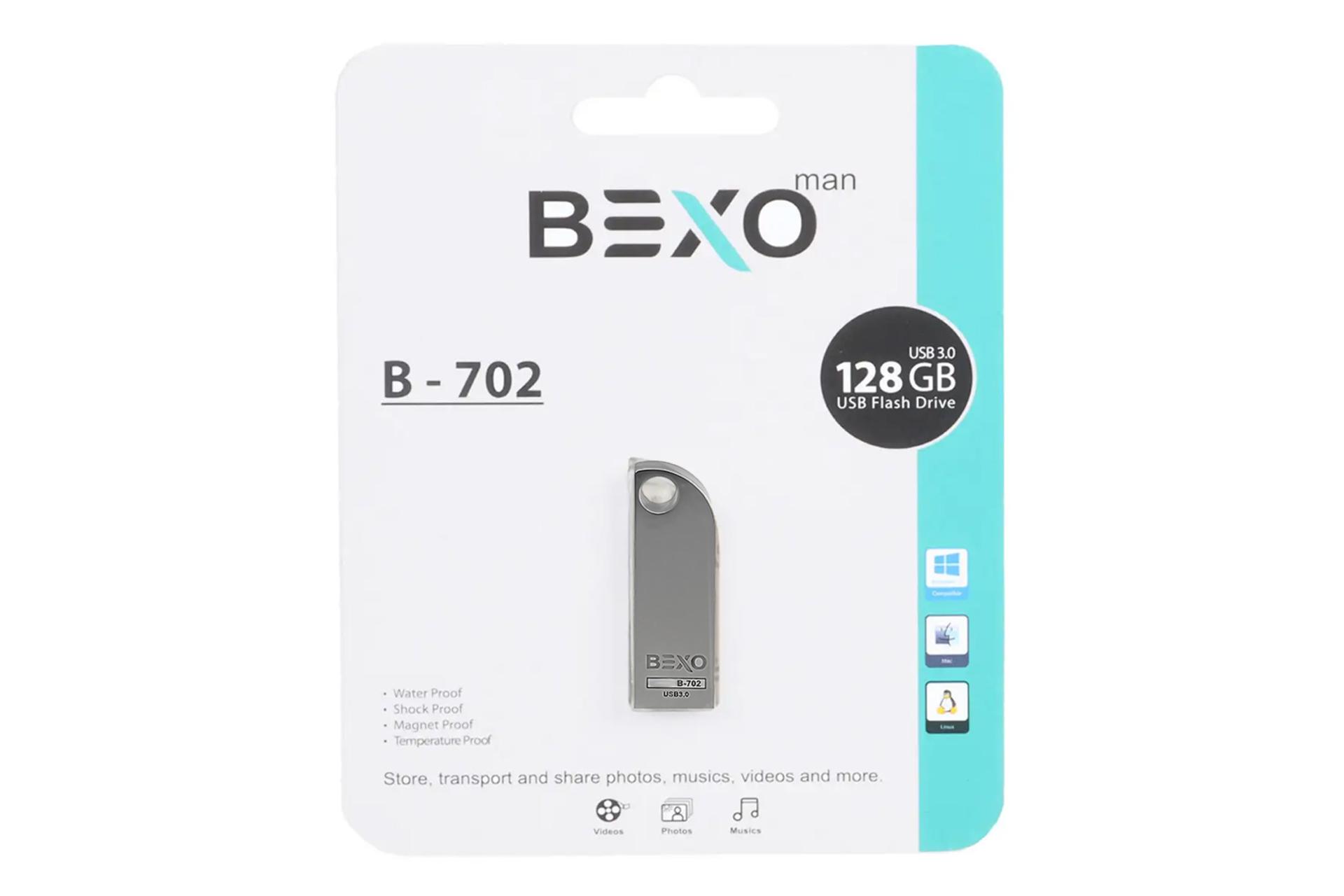 جعبه فلش مموری بکسومن BEXOman B-702 128GB USB 3.0