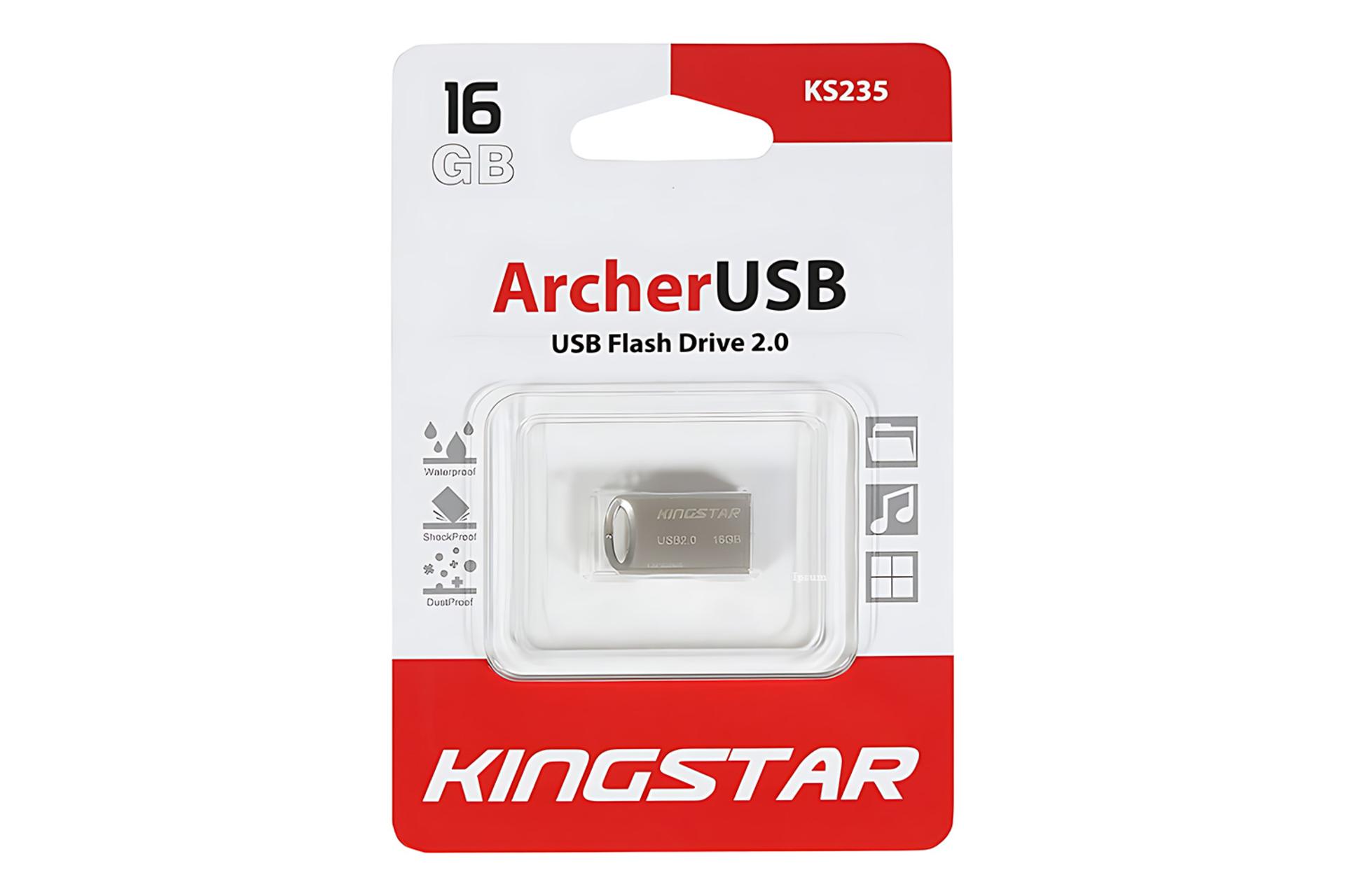 جعبه فلش مموری کینگ‌ استار Kingstar ArcherUSB KS235 16GB USB 2.0