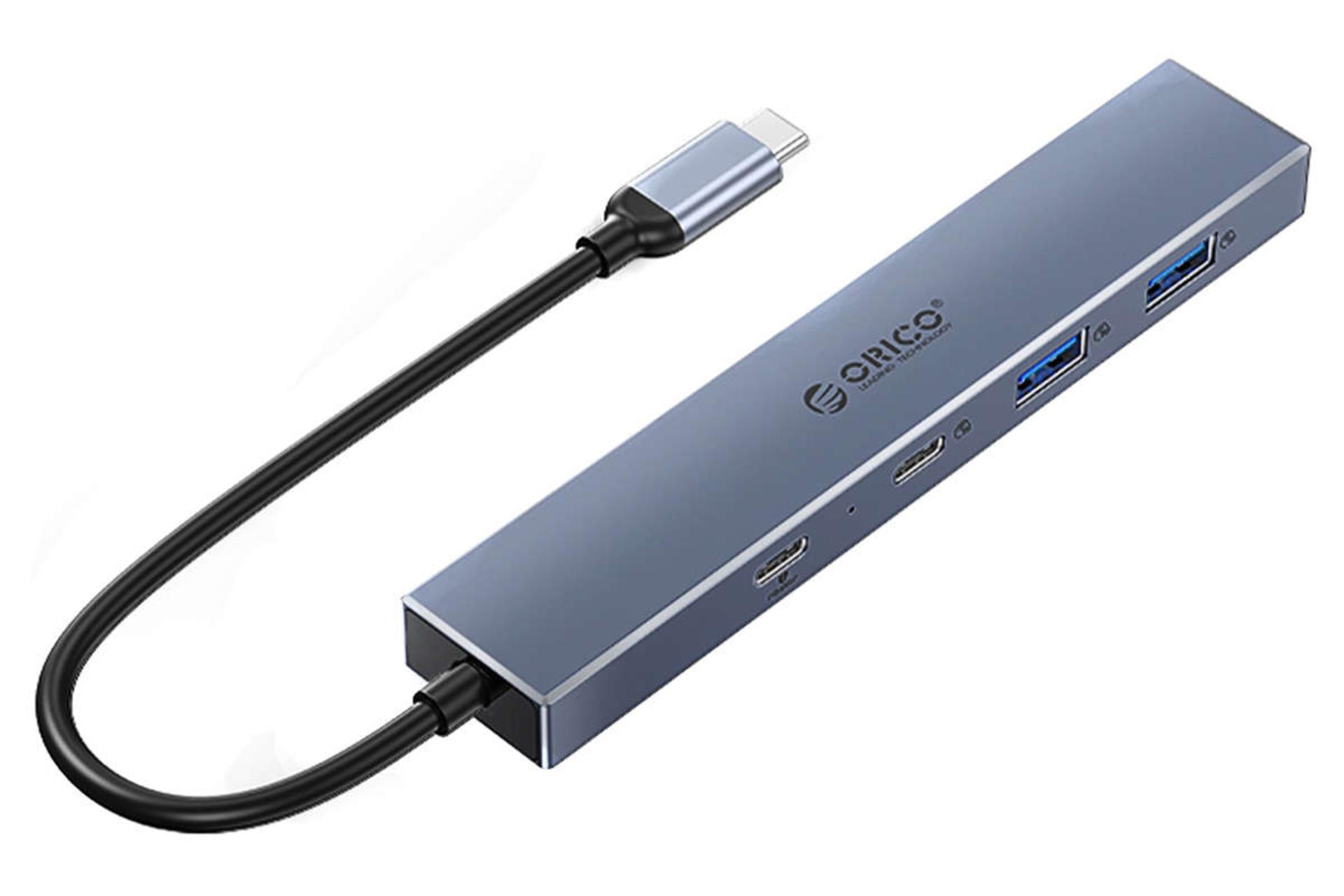 مرجع متخصصين ايران نماي سمت راست هاب USB-C اوريكو 4 پورت مدل DHY-2U2C