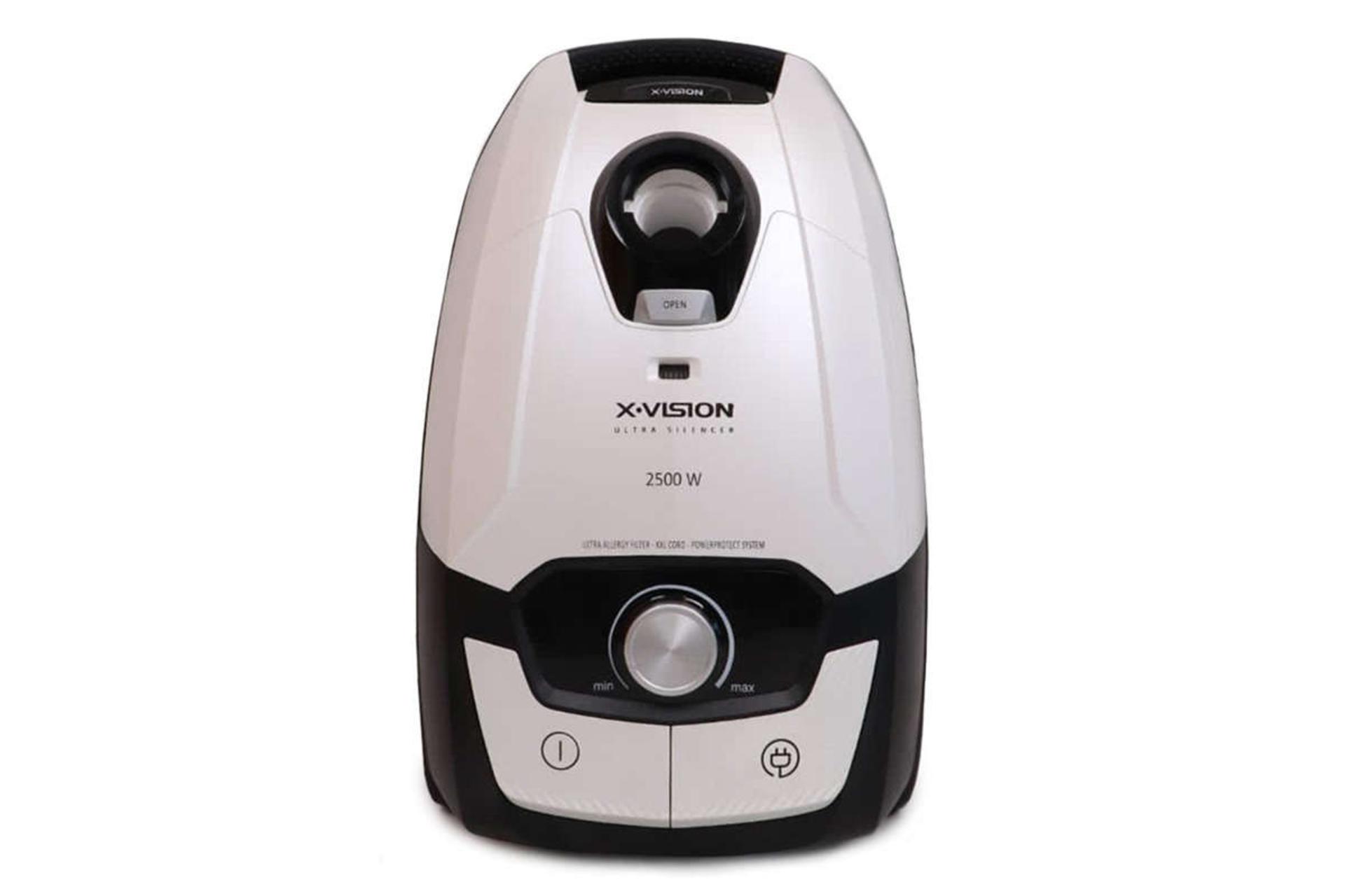 نمای جلوی جاروبرقی ایکس ویژن VC-5030K رنگ سفید مشکی