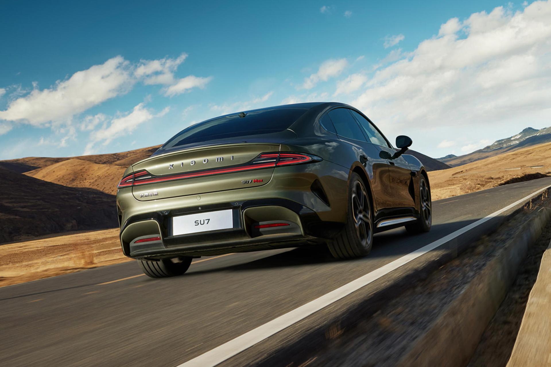 خودرو برقی شیائومی Xiaomi SU7 Max نمای پشت و جانبی