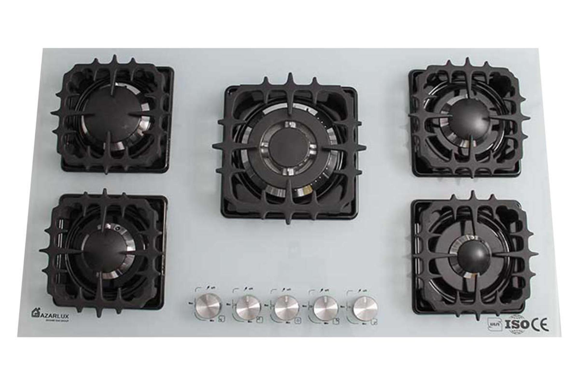 نمای بالای اجاق گاز صفحه ای آذرلوکس G05ML-C13