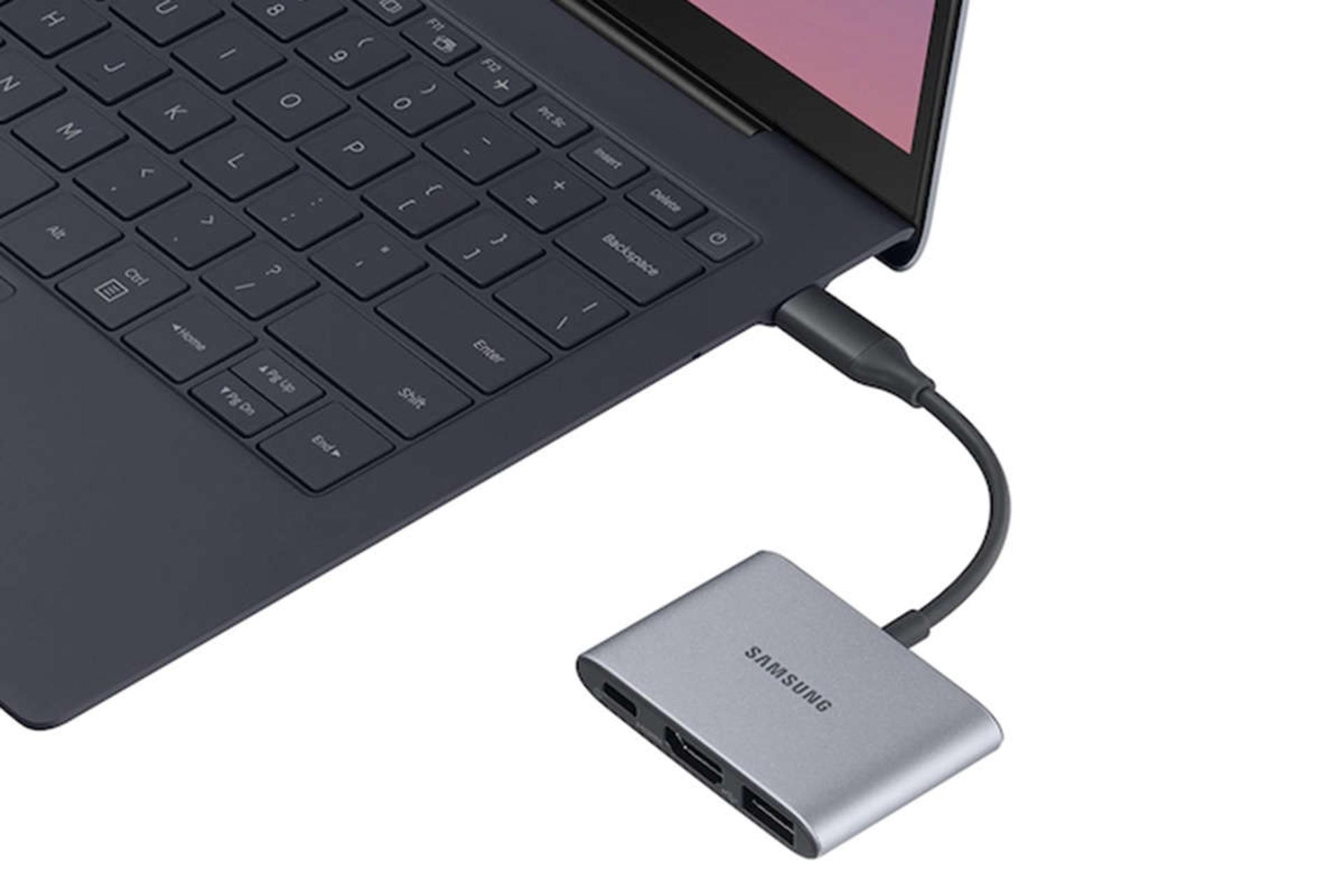کابل 10 سانتی‌متری هاب USB-C سامسونگ 3 پورت مدل EE-P3200
