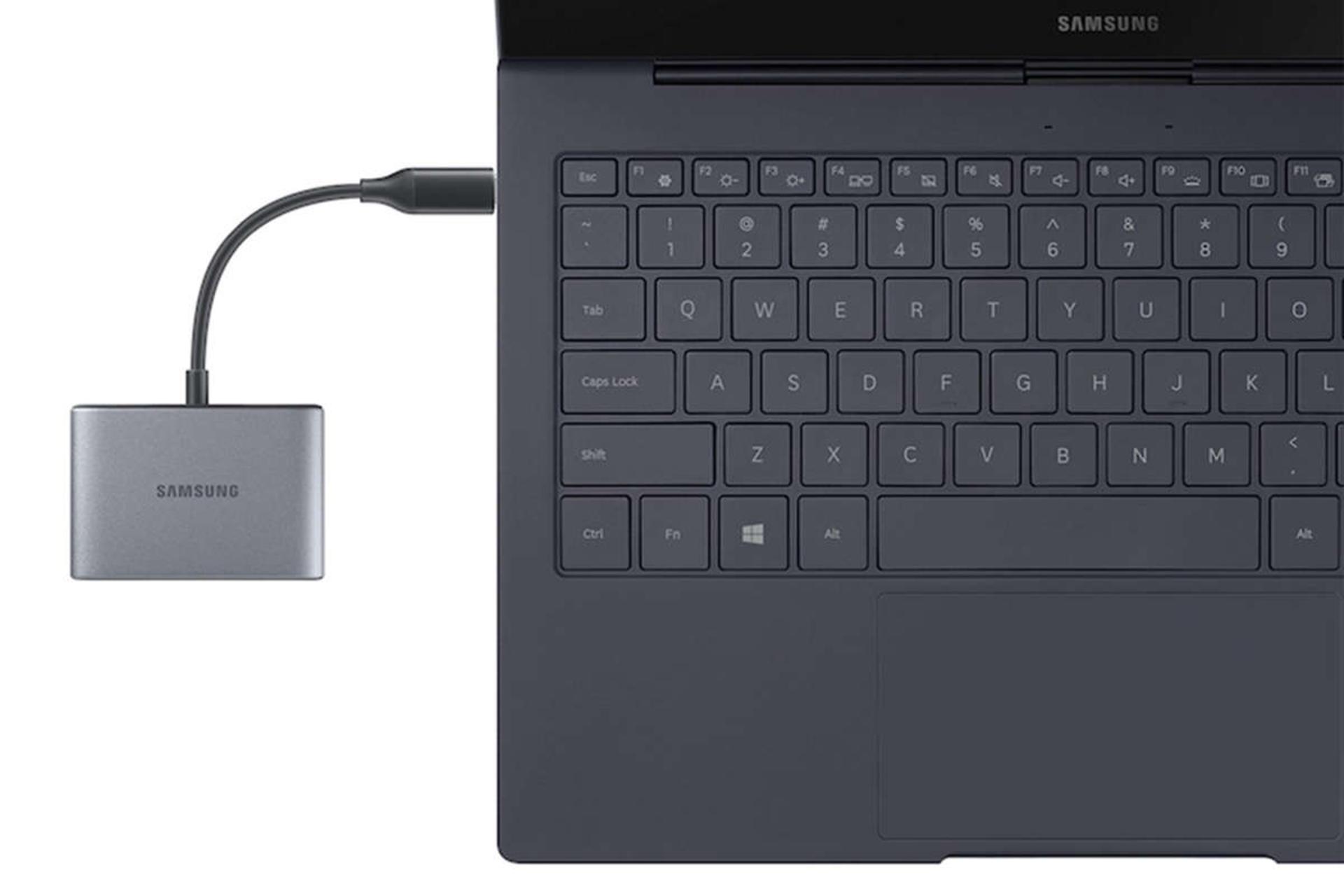 درگاه HDMI هاب USB-C سامسونگ 3 پورت مدل EE-P3200