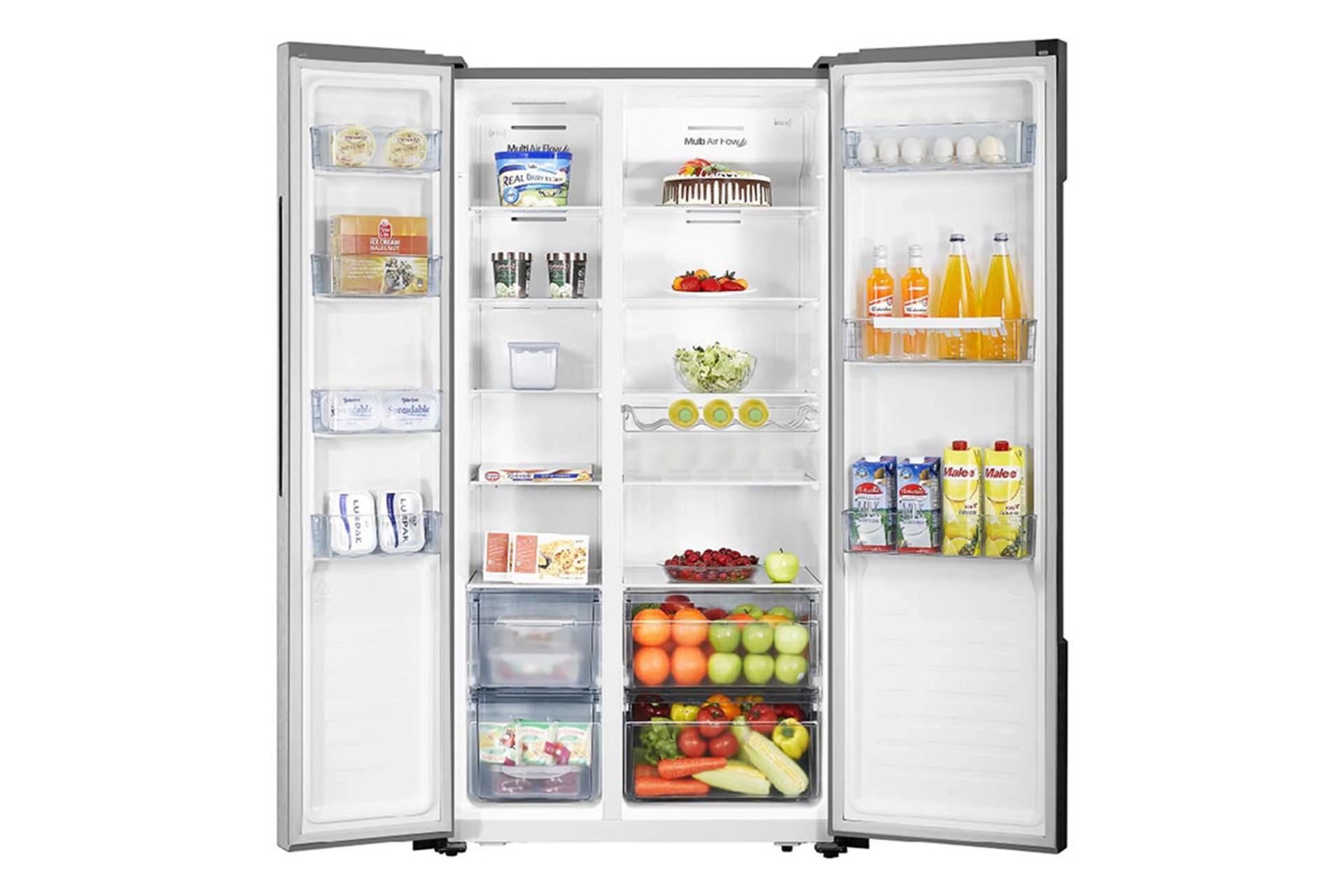 یخچال فریزر هایسنس Hisense RS670N4BC2 نمای داخل