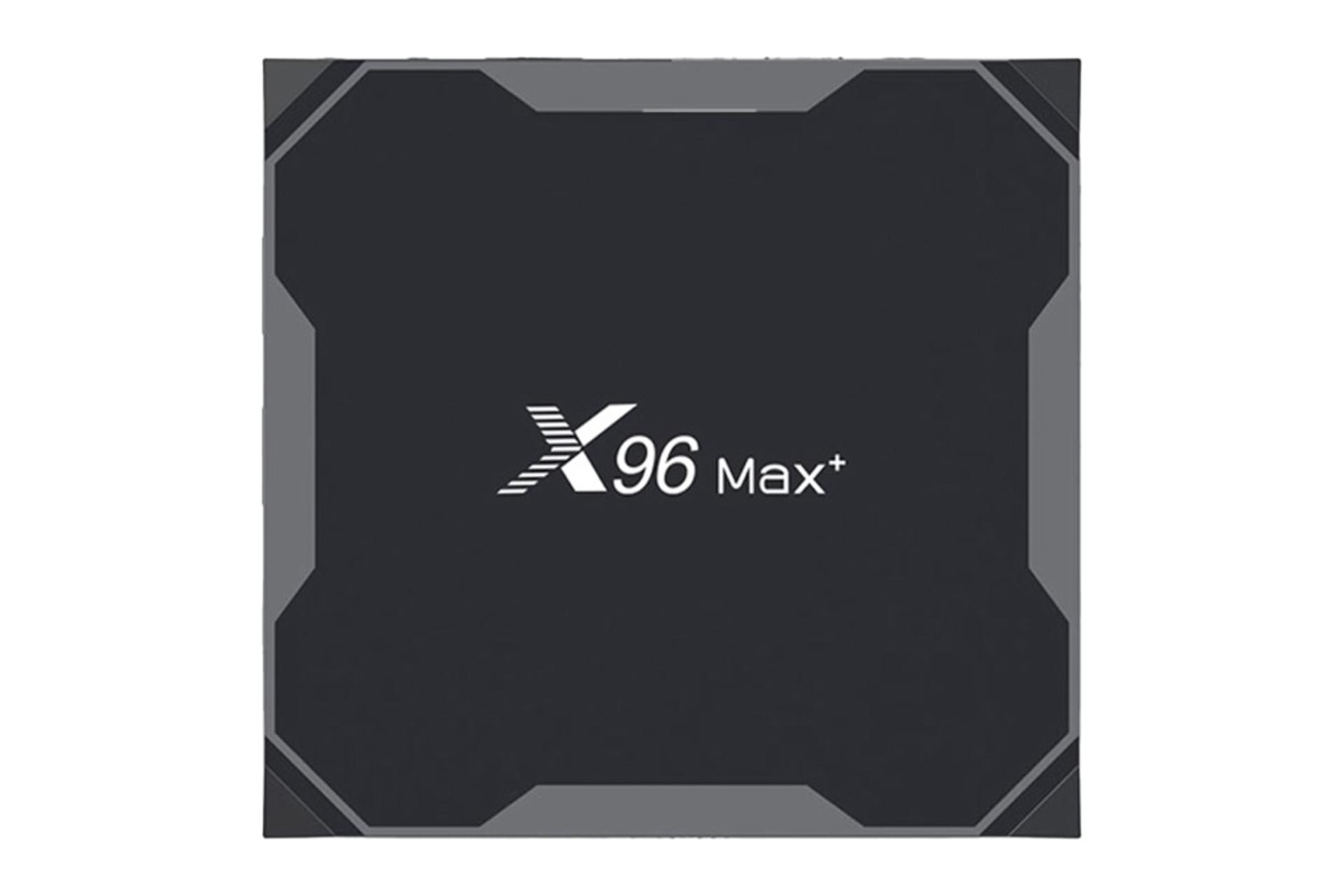 نمای پنل بالای اندروید باکس ایکس 96 +Max با نمایش لوگو