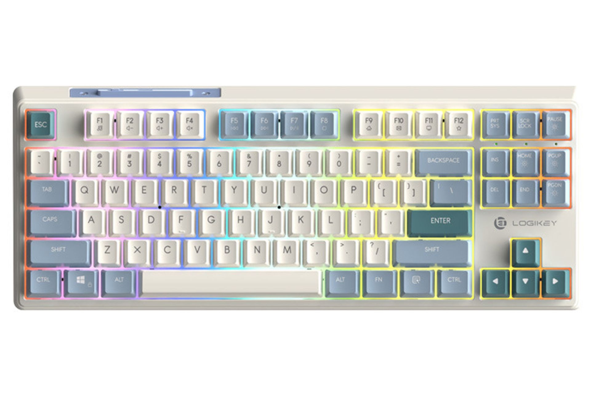 نمای بالا و دکمه های کیبورد لاجی کی K420W