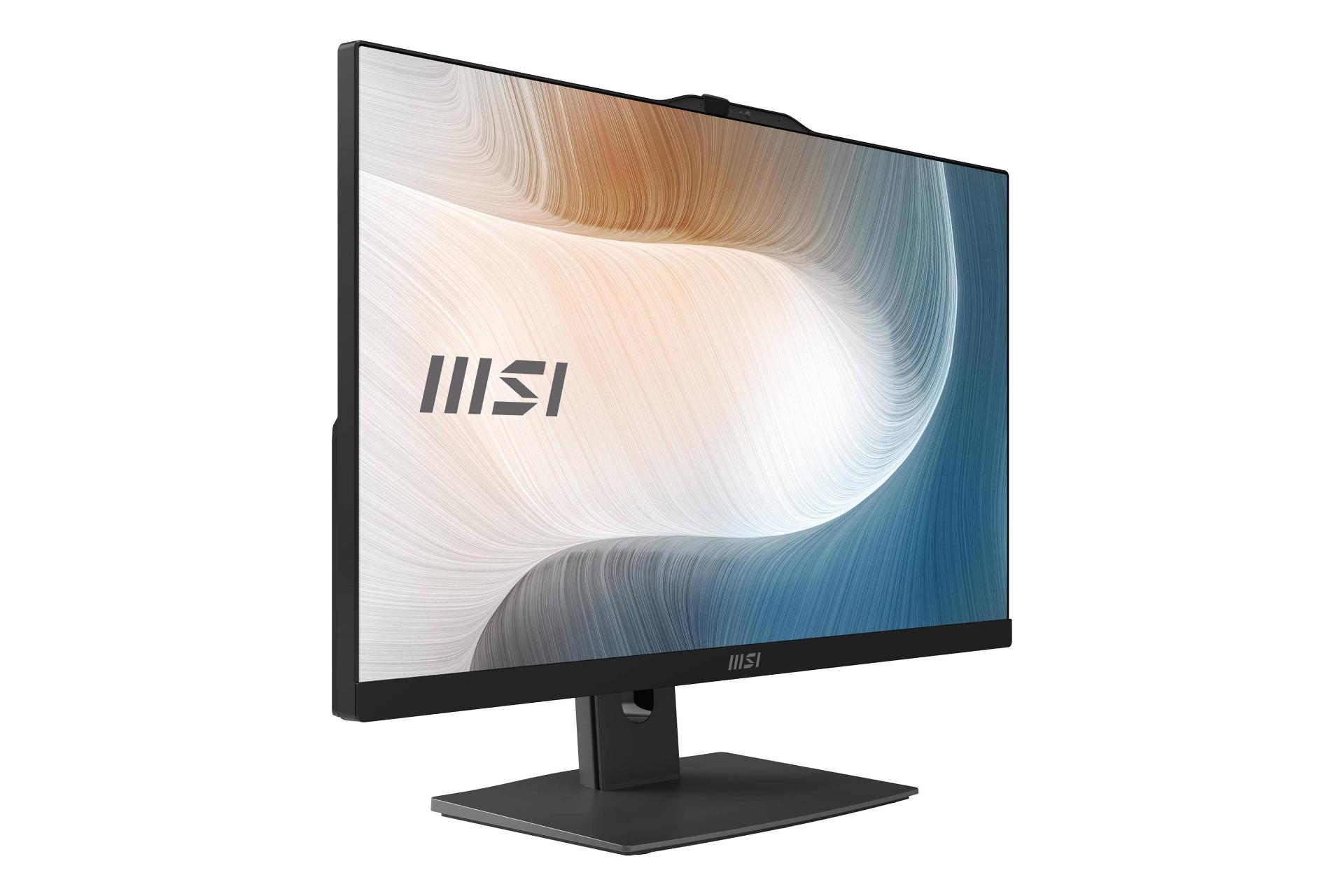 نمای نیمرخ کامپیوتر همه کاره Modern AM242P 1M ام اس آی با نمایش لبه سمت چپ رنگ مشکی
