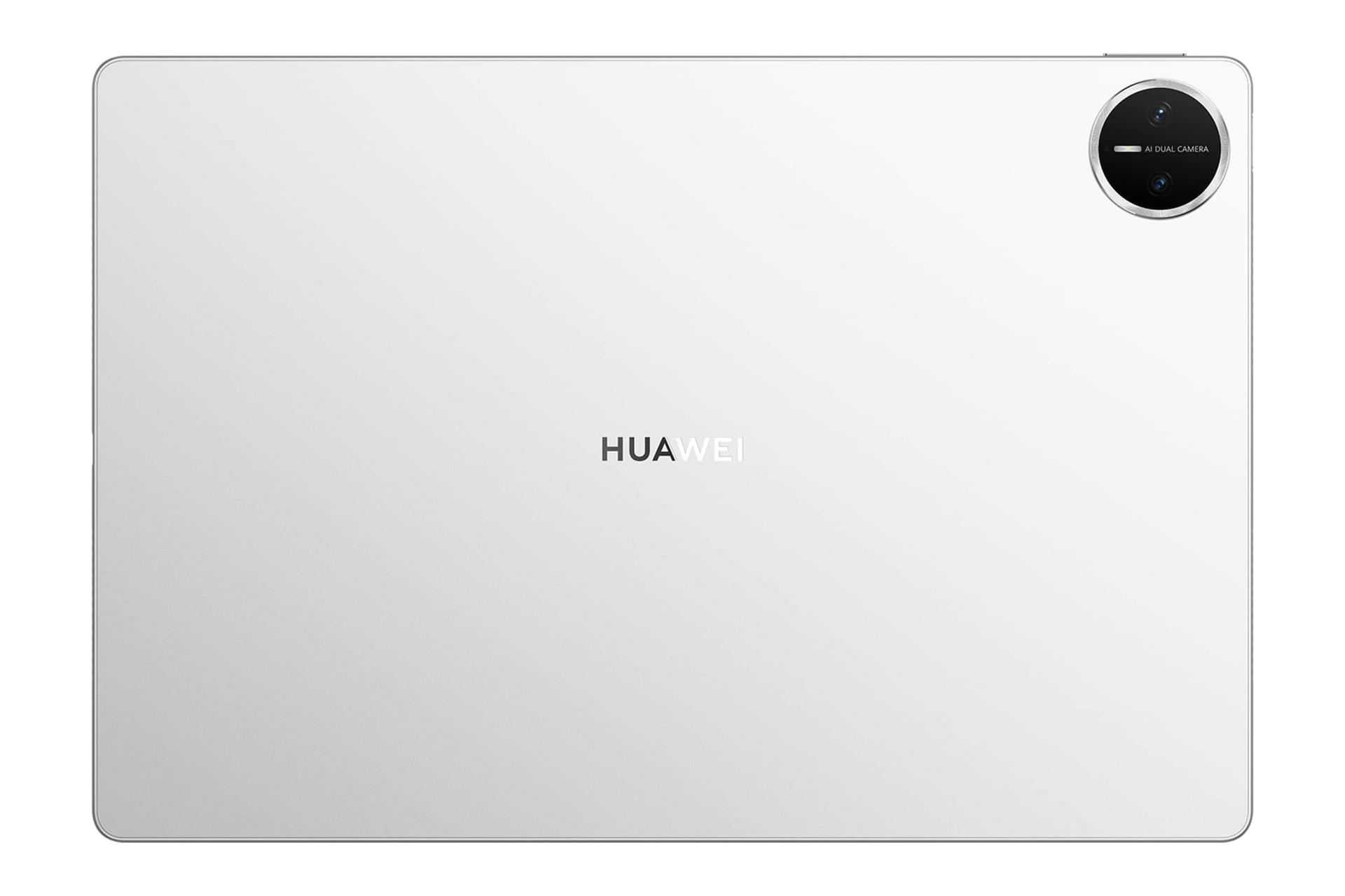 نمای پنل پشت تبلت میت پد پرو 13.2 هواوی نسخه 2024 / Huawei MatePad Pro 13.2 2024 با نمایش لوگو و دوربین های پنل پشت رنگ سفید