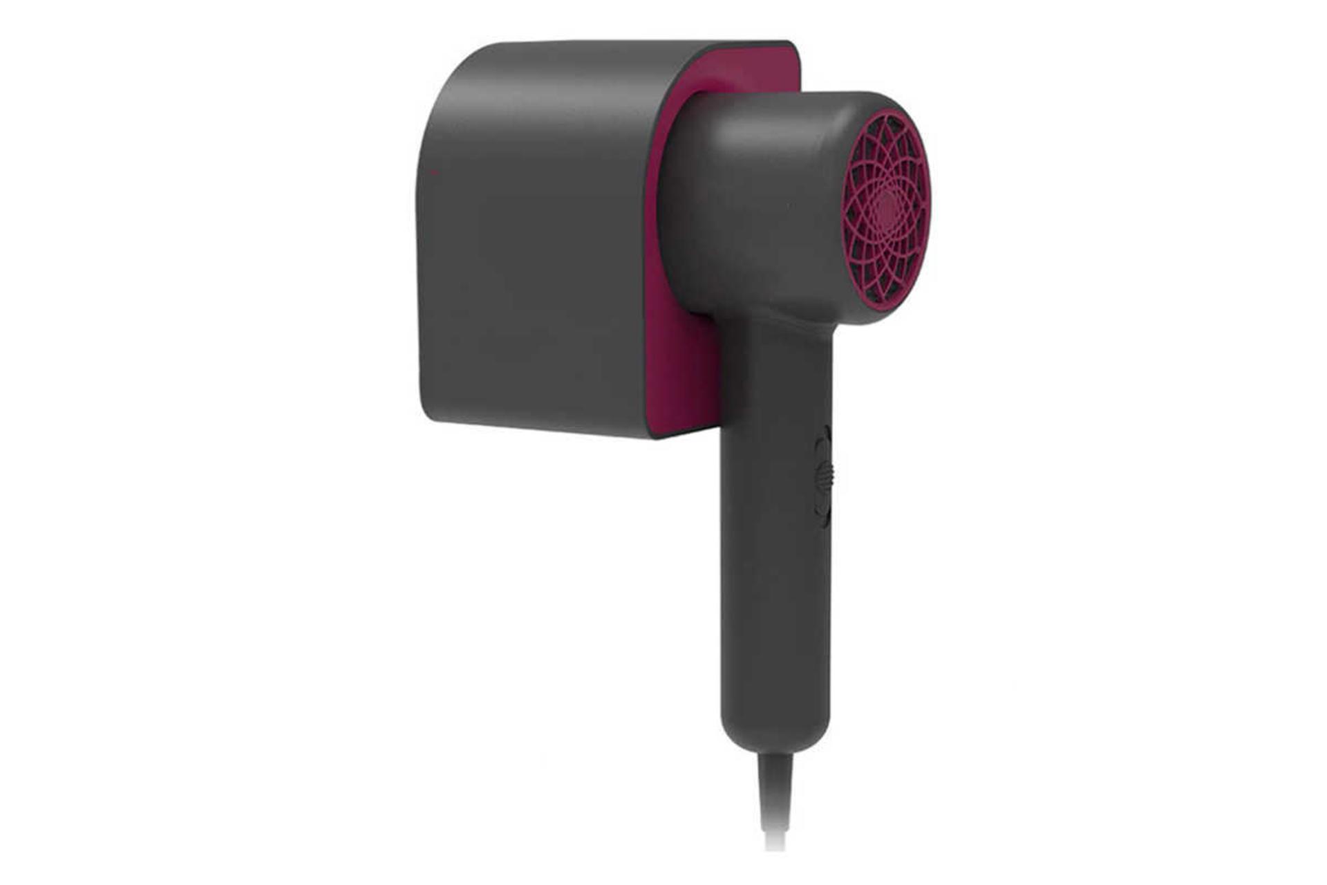 نمای سمت راست سشوار دیواری بووی FB-627 رنگ خاکستری