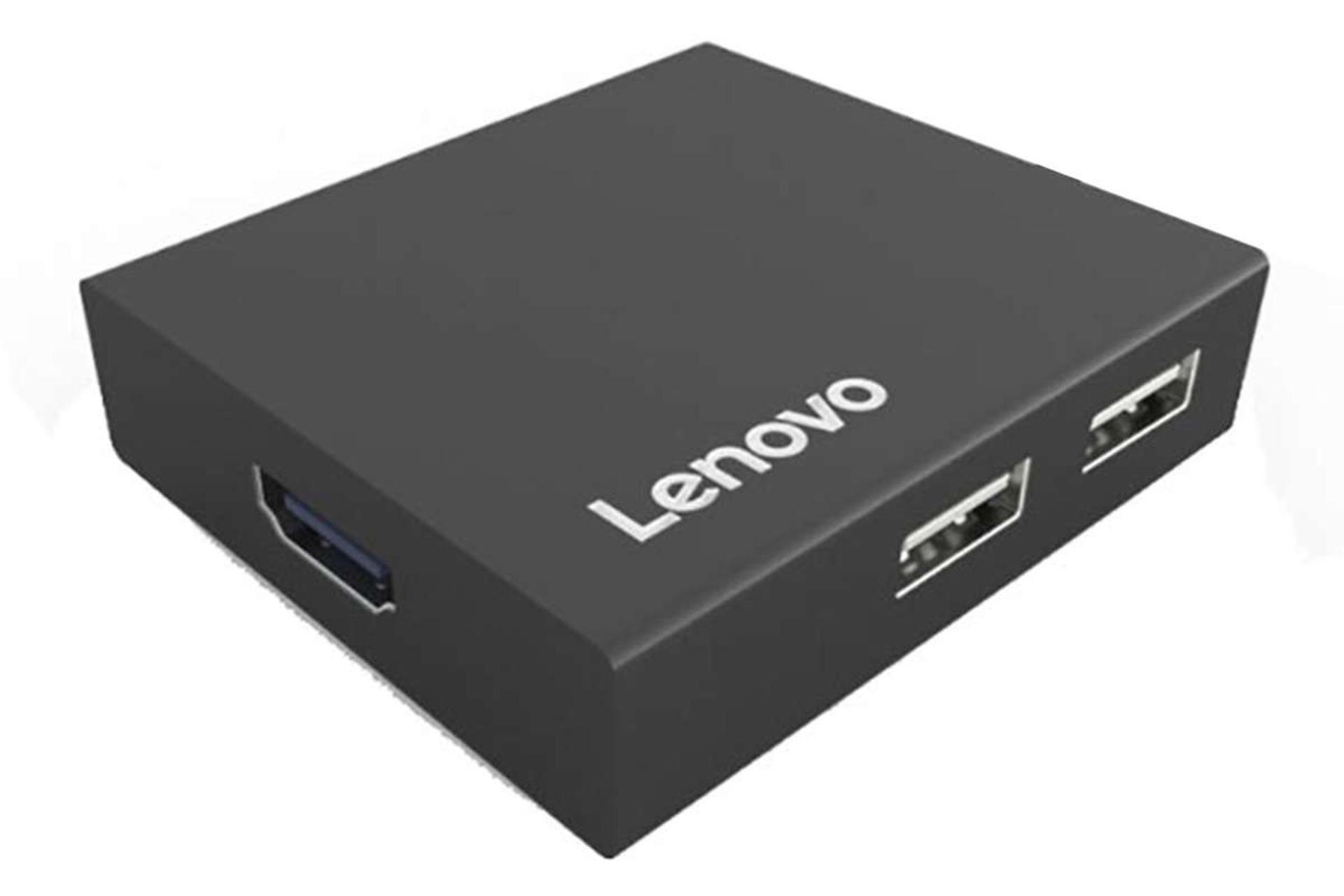 نمای جلوی هاب USB-C لنوو 5 پورت مدل C150