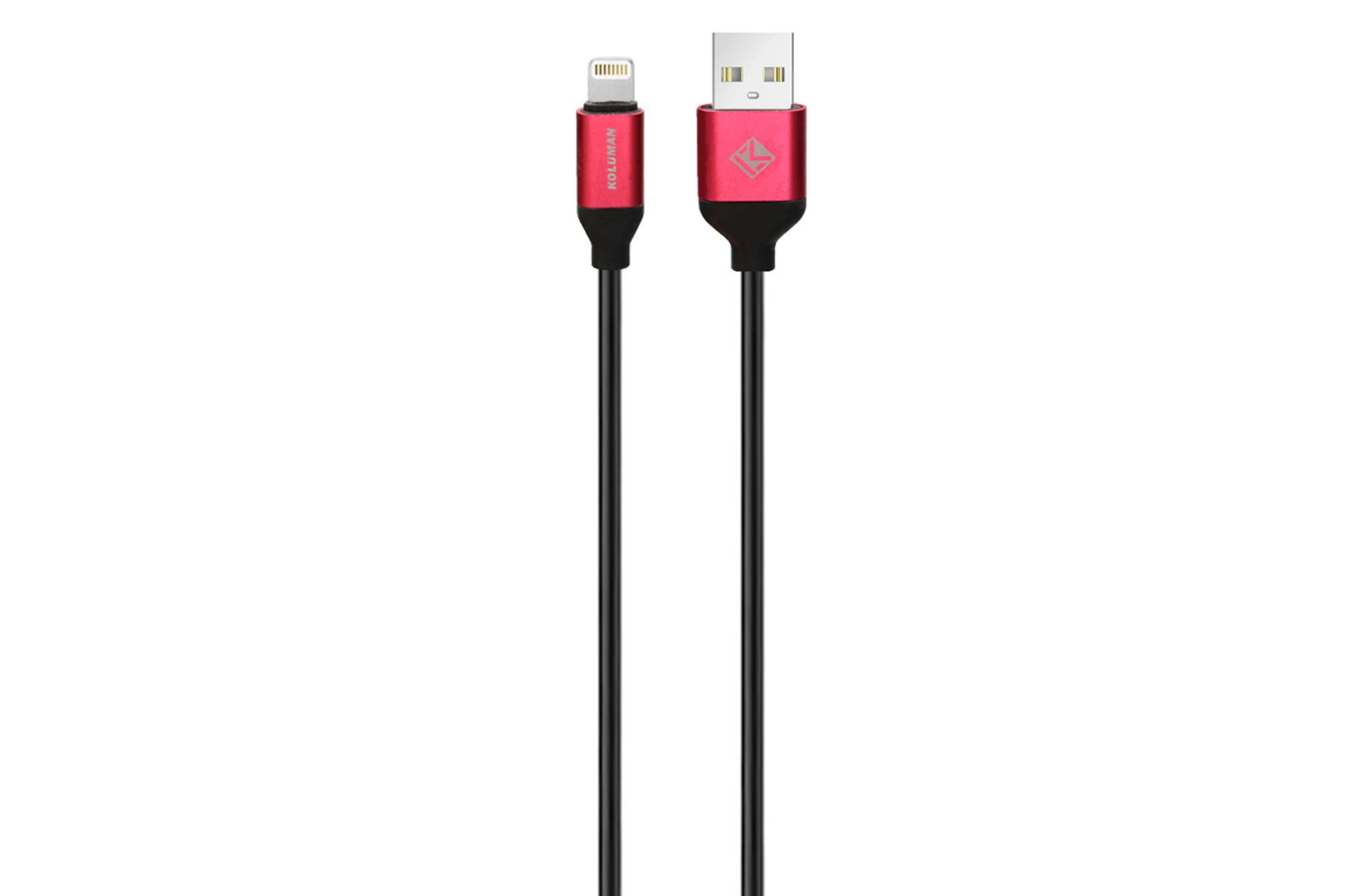 کابل شارژ USB کلومن Type-A به Lightning مدل KD-59 با طول 1 متر رنگ مشکی