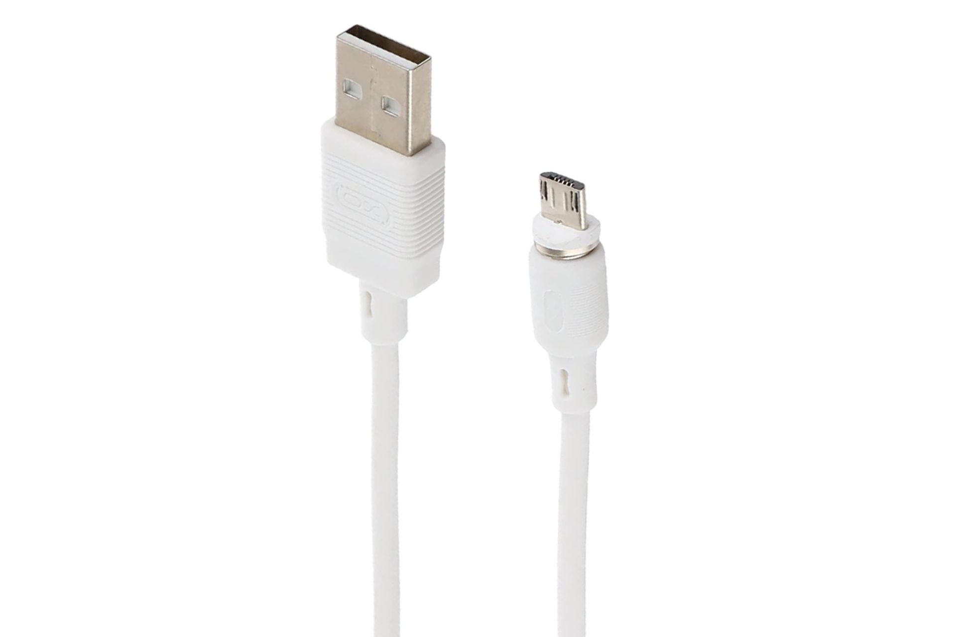 کابل شارژ USB ایکس او Type-A به Micro-USB مدل NB187 با طول 1 متر رنگ سفید