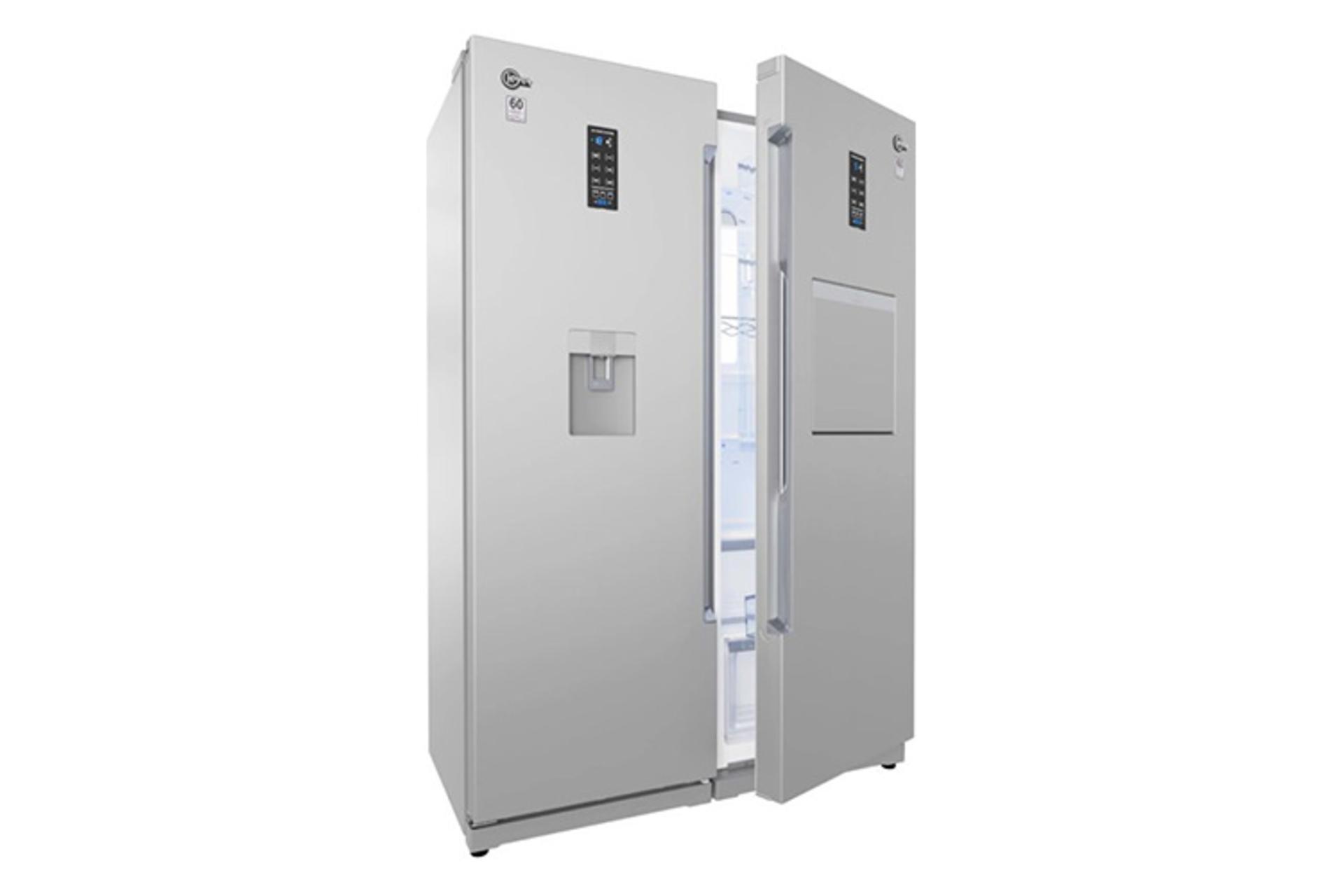 یخچال فریزر کلور روسو پلاس Clever Rosso Plus نمای جلو درب نیمه باز