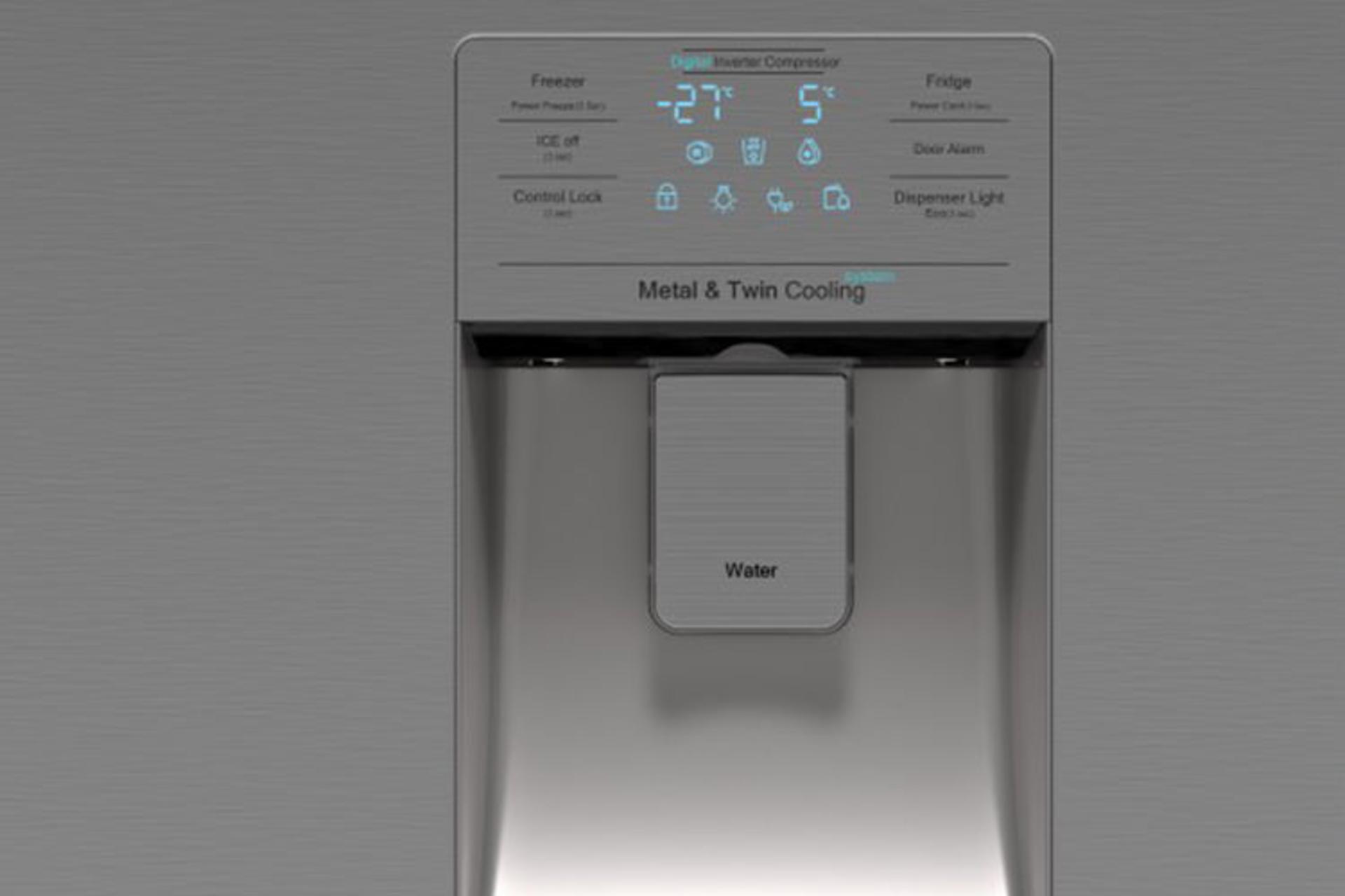 یخچال فریزر هاردستون Hardstone HD21 نمای کنترل پنل لمسی و آبریز