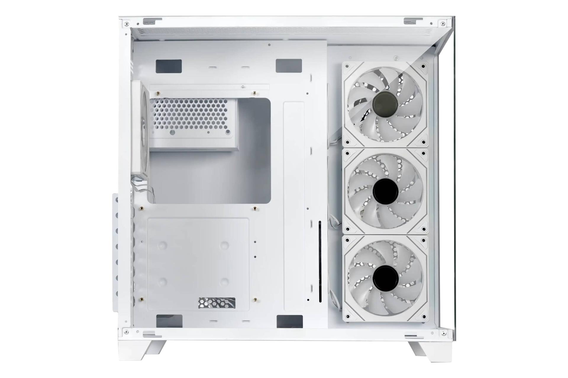 نمای داخلی پنل سمت چپ کیس کامپیوتر فاطر FG-880W با نمایش محل نصب مادربرد