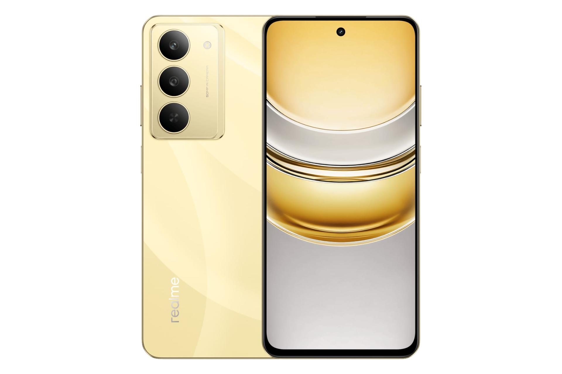 پنل جلو و پشت گوشی موبایل ریلمی V60 پرو طلایی / Realme V60 Pro