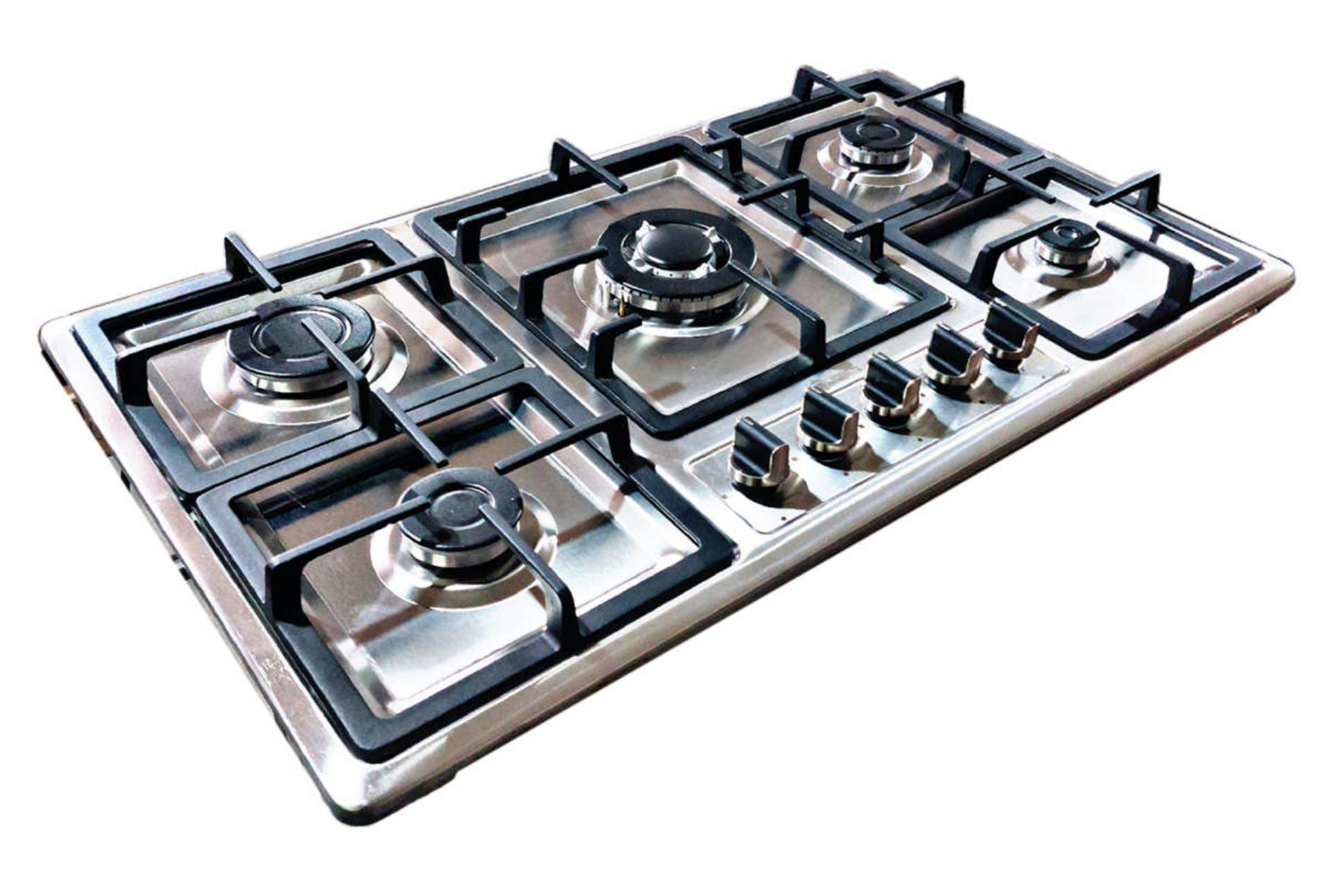 نمای سمت راست اجاق گاز صفحه ای استیل بوگر 800