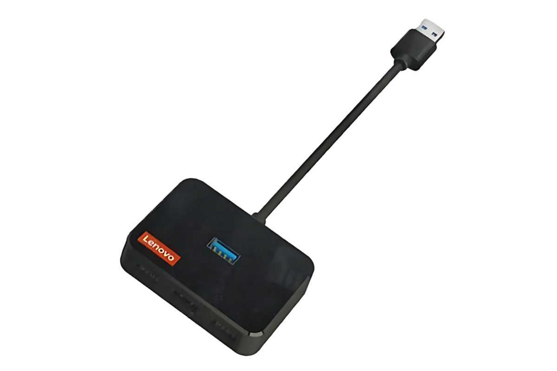 نمای سمت راست هاب USB-A لنوو 4 پورت مدل X1-04A