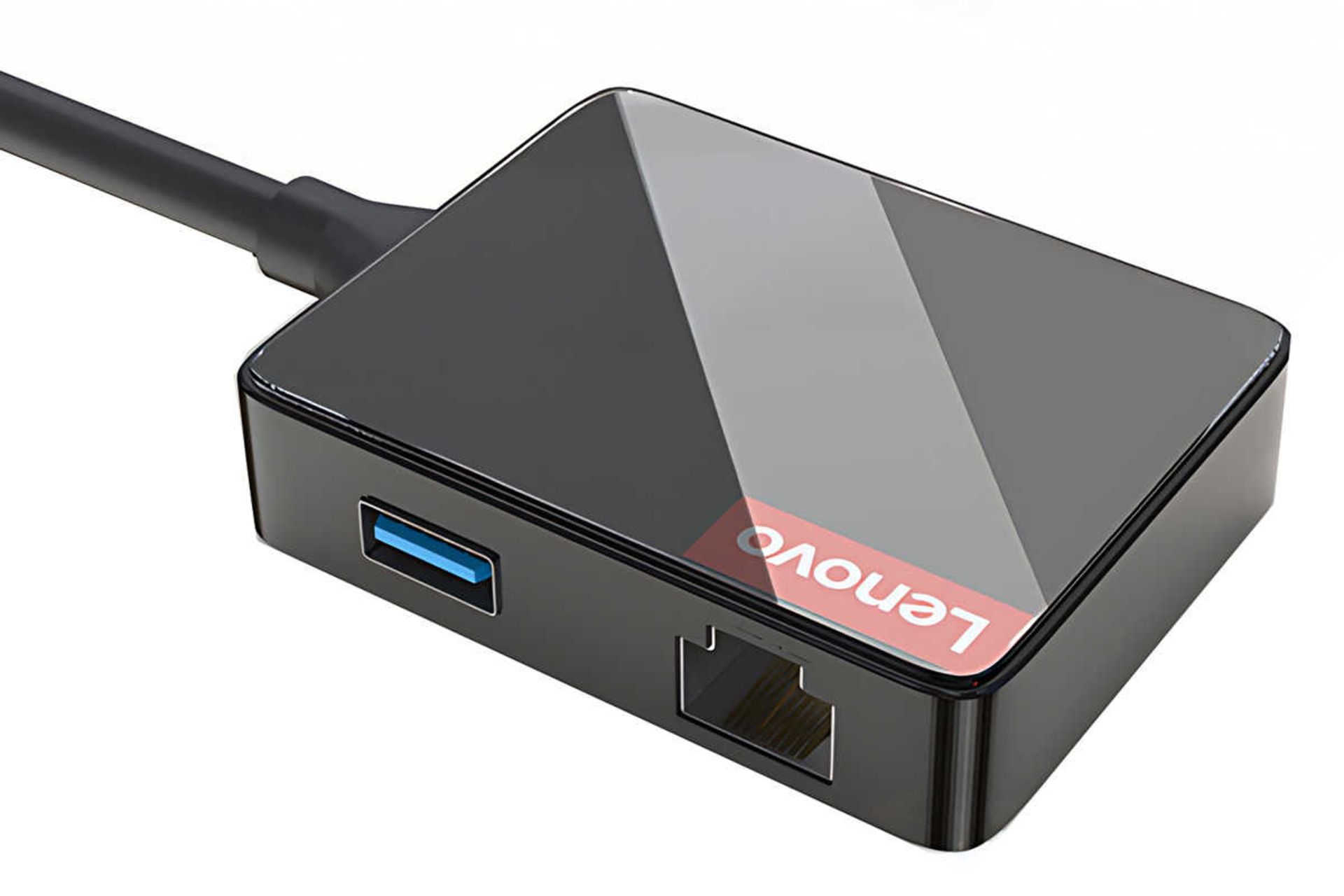نمای سمت چپ هاب USB-C لنوو 4 پورت مدل LP0802