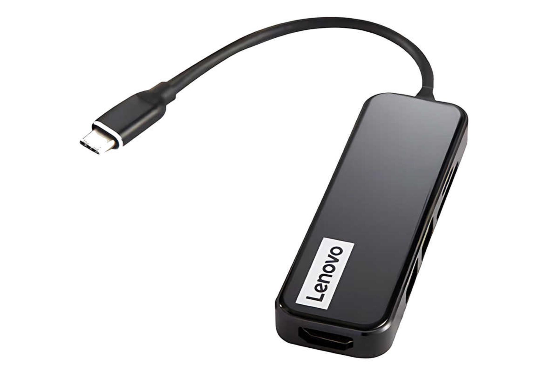 مرجع متخصصين ايران نماي جلوي هاب USB-C لنوو 5 پورت مدل EH05