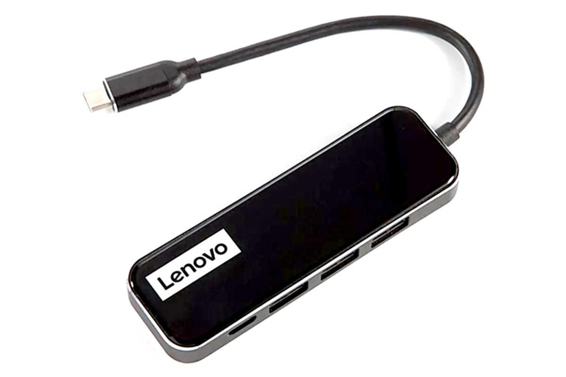 مرجع متخصصين ايران نماي جلوي هاب USB-C لنوو 4 پورت مدل EC04