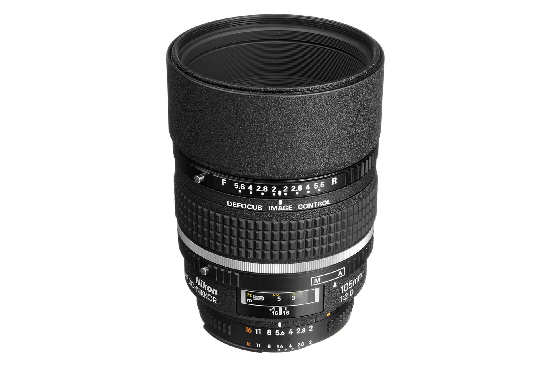 لنز نیکون Nikon AF Nikkor 105mm f/2D DC نمای جانبی