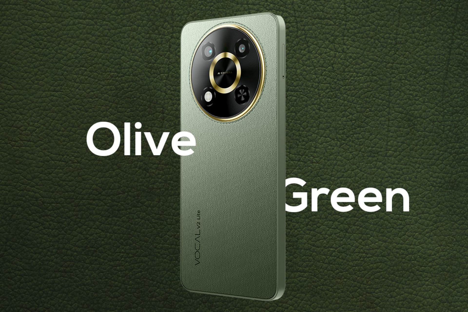 پنل پشت و چینش دوربین گوشی موبایل V2 لایت وکال سبز / Vocal V2 Lite