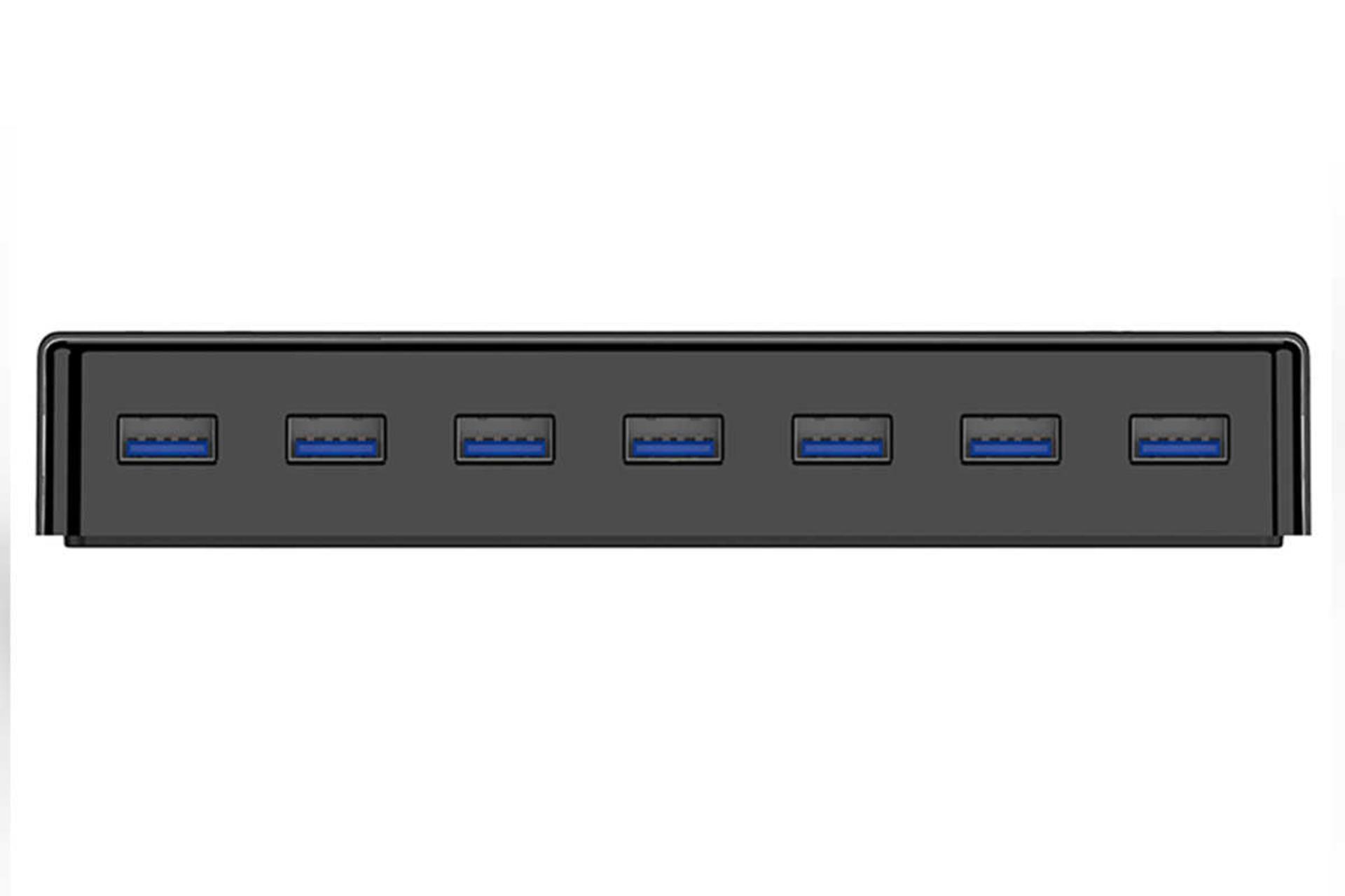 نمای کناری هاب USB-A اوریکو 7 پورت مدل H7928-U3-V1