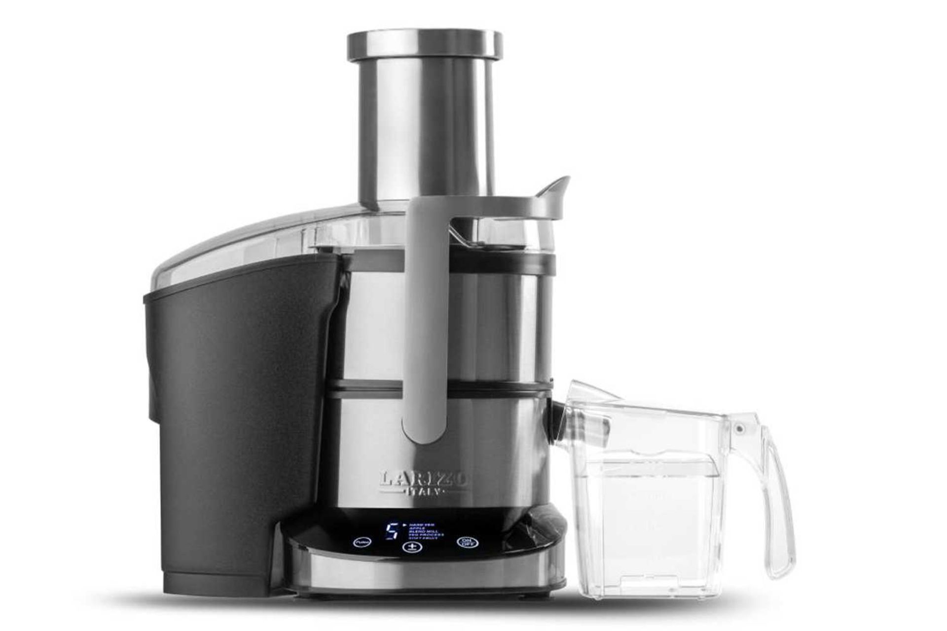 نمای جلوی آبمیوه گیری 4 کاره لاریزو 1270 به همراه پارچ پلاستیکی