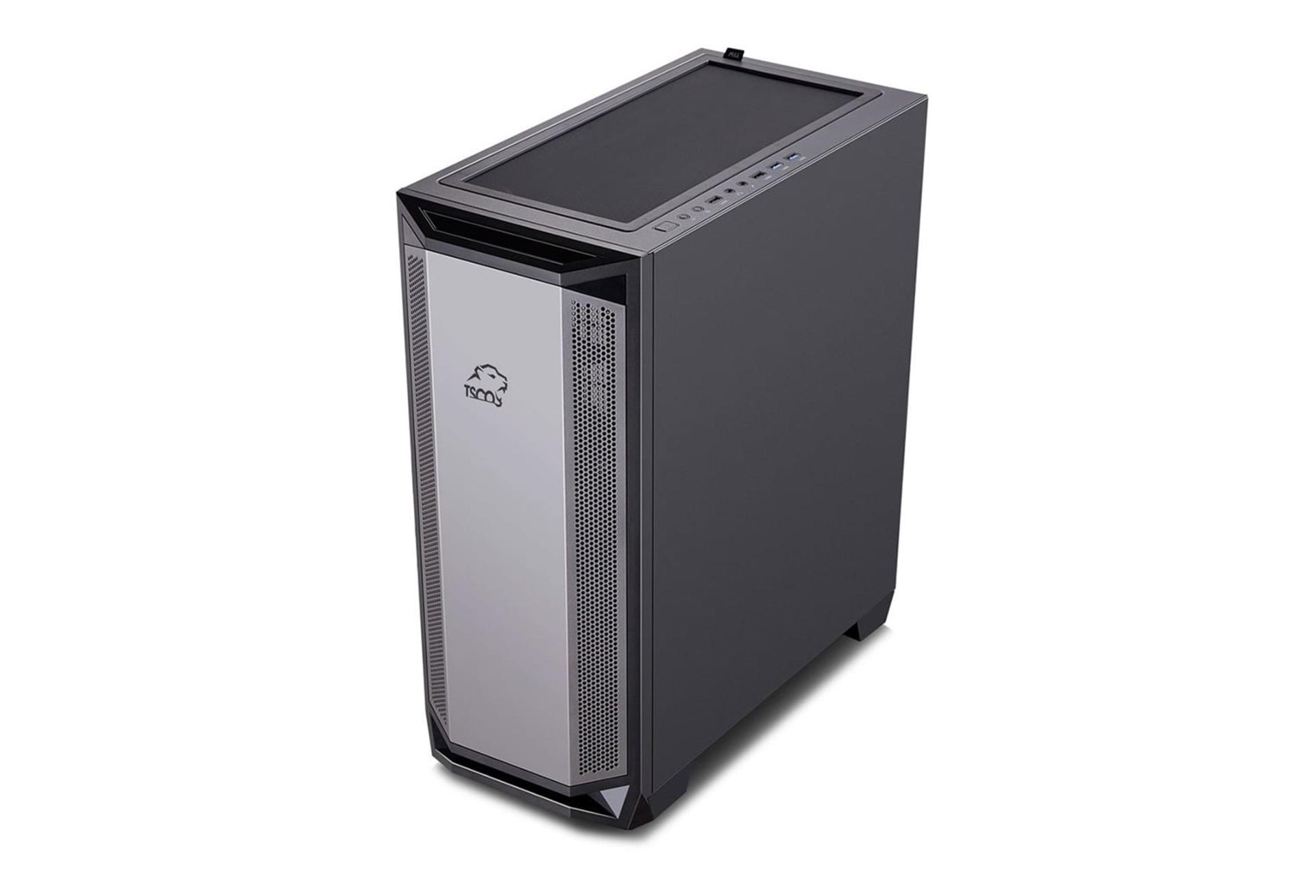 نمای نیمرخ کیس کامپیوتر تسکو GC 4496 با نمایش پنل جلو و سمت راست