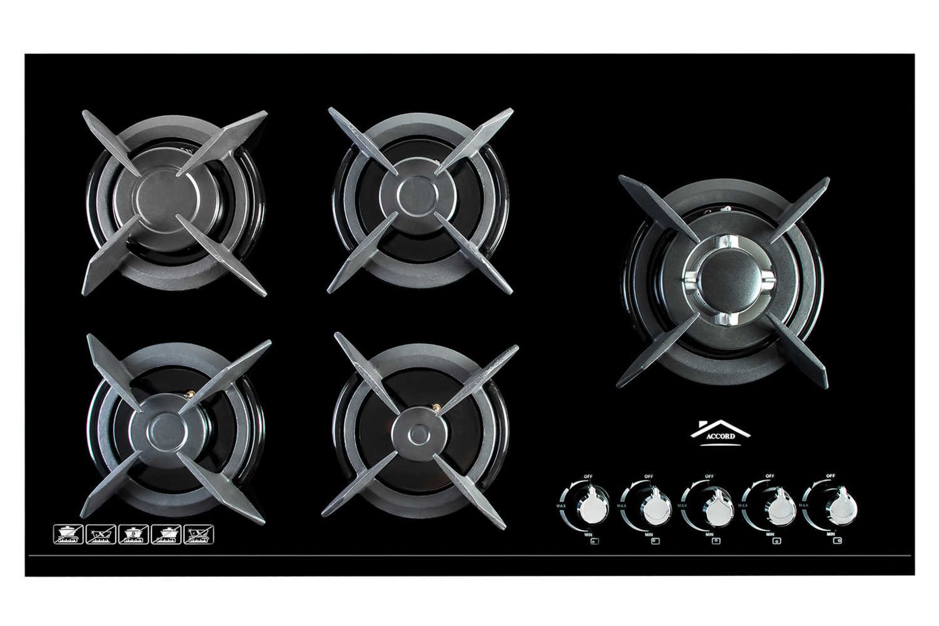 نمای بالای اجاق گاز صفحه ای آکورد 5008