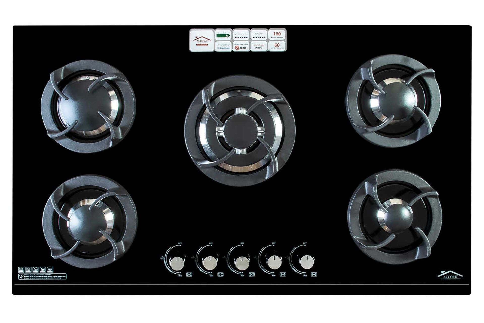 نمای بالای اجاق گاز صفحه ای آکورد 5005