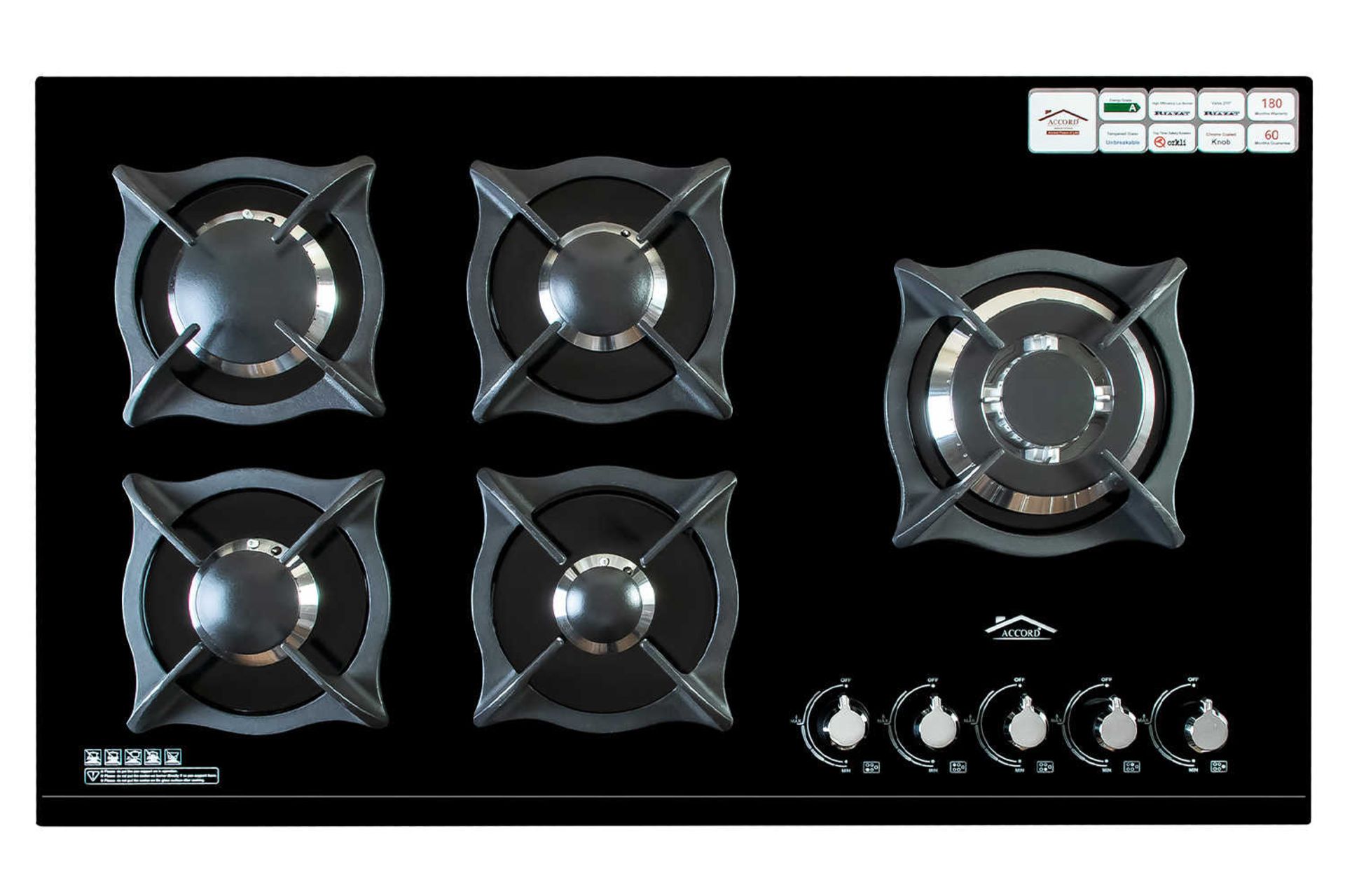 نمای بالای اجاق گاز صفحه ای آکورد 5014